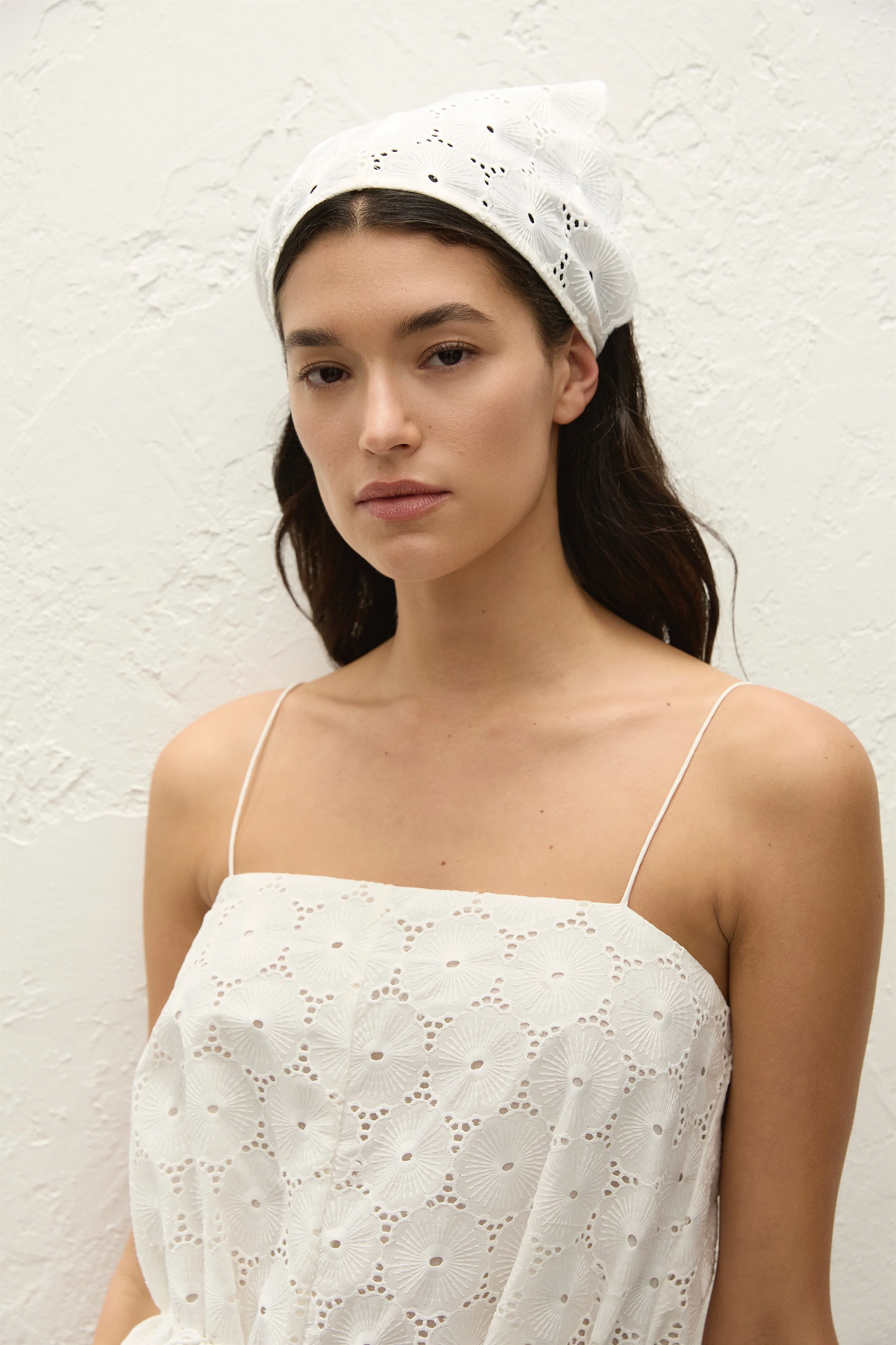 Faithfull - Paloma Head Scarf Dolce Broderie White