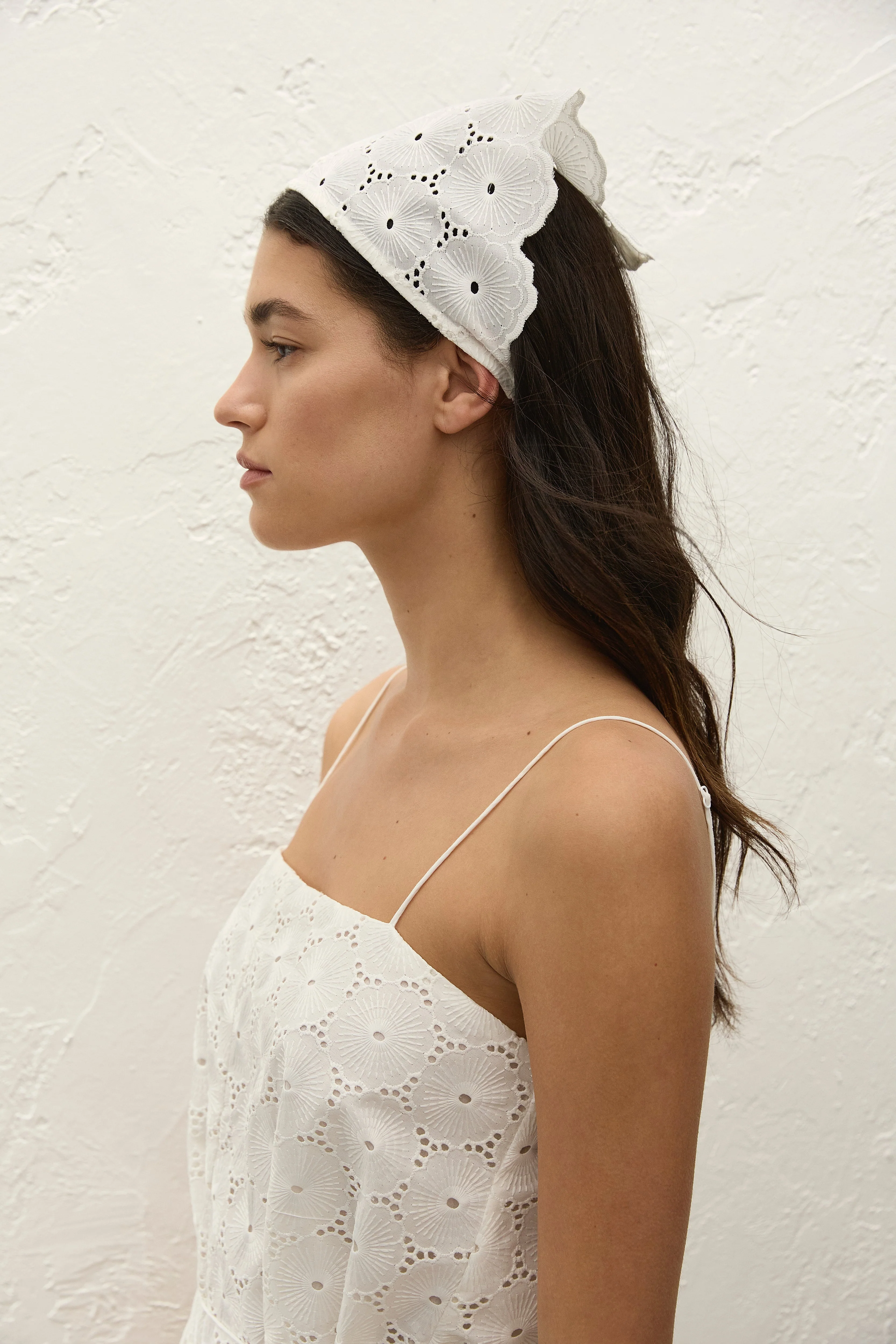 Faithfull - Paloma Head Scarf Dolce Broderie White - Image 2