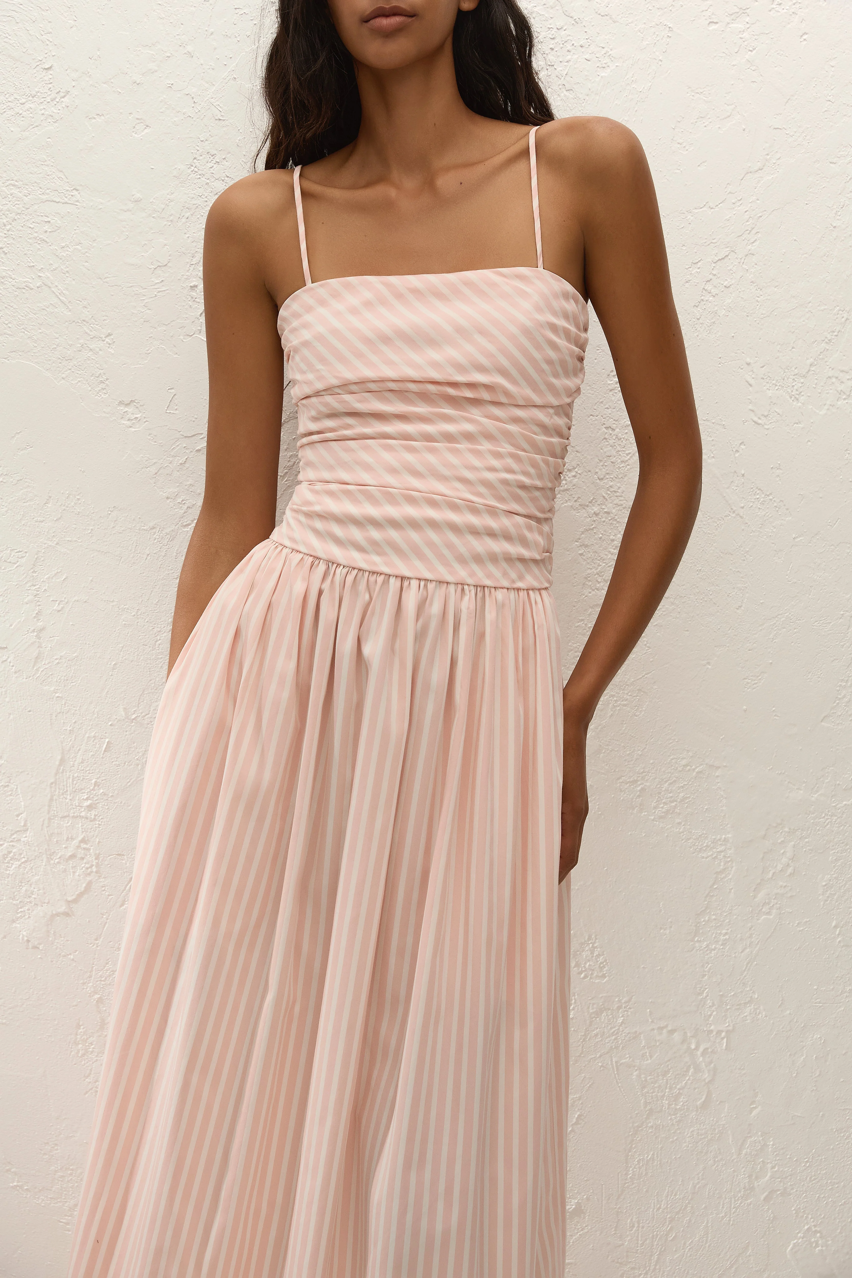 Faithfull - Portlligat Maxi Dress Carmen Stripe Peony White - Image 3