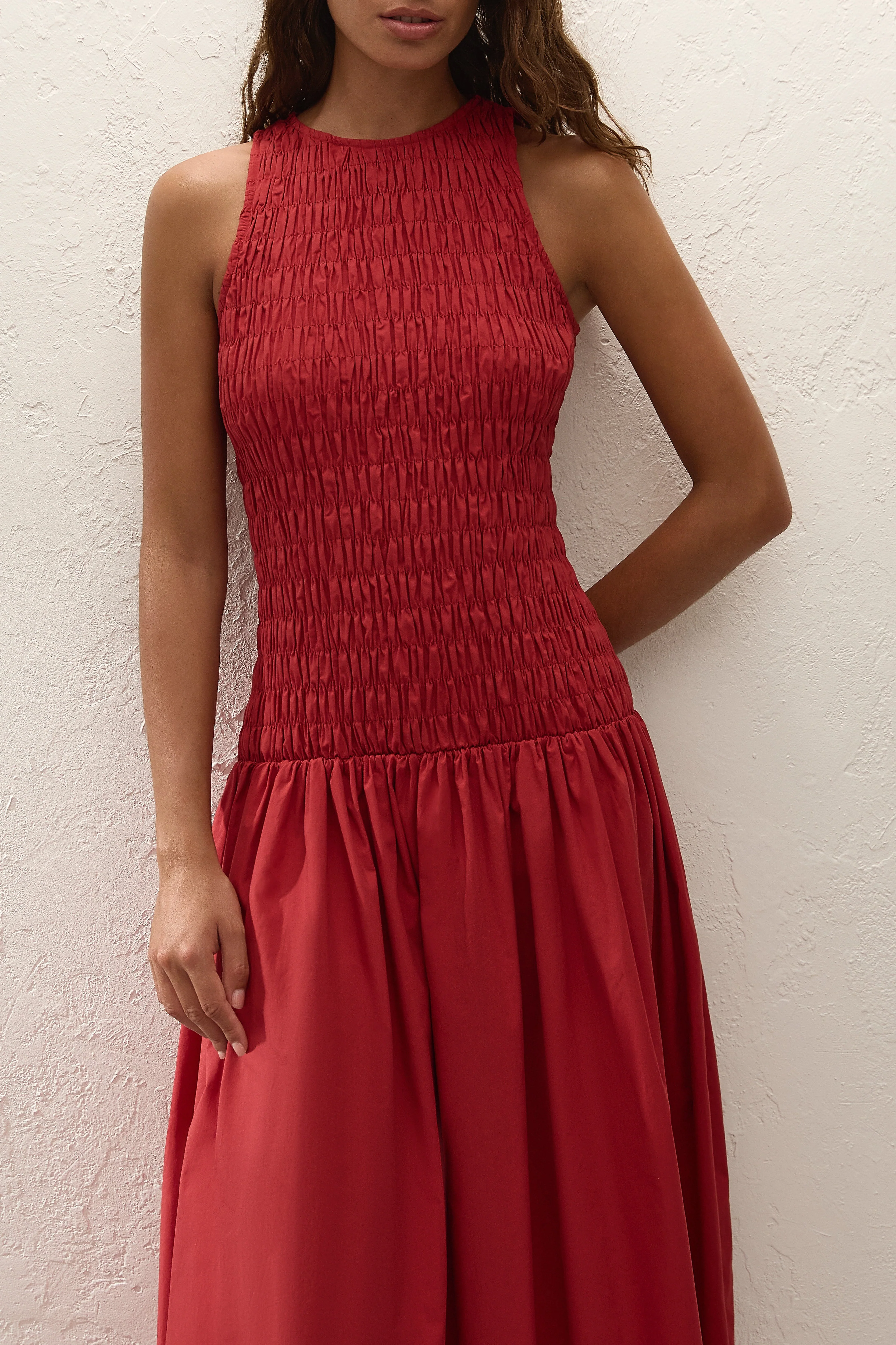 Faithfull - Sanchia Midi Dress Chilli - Image 2