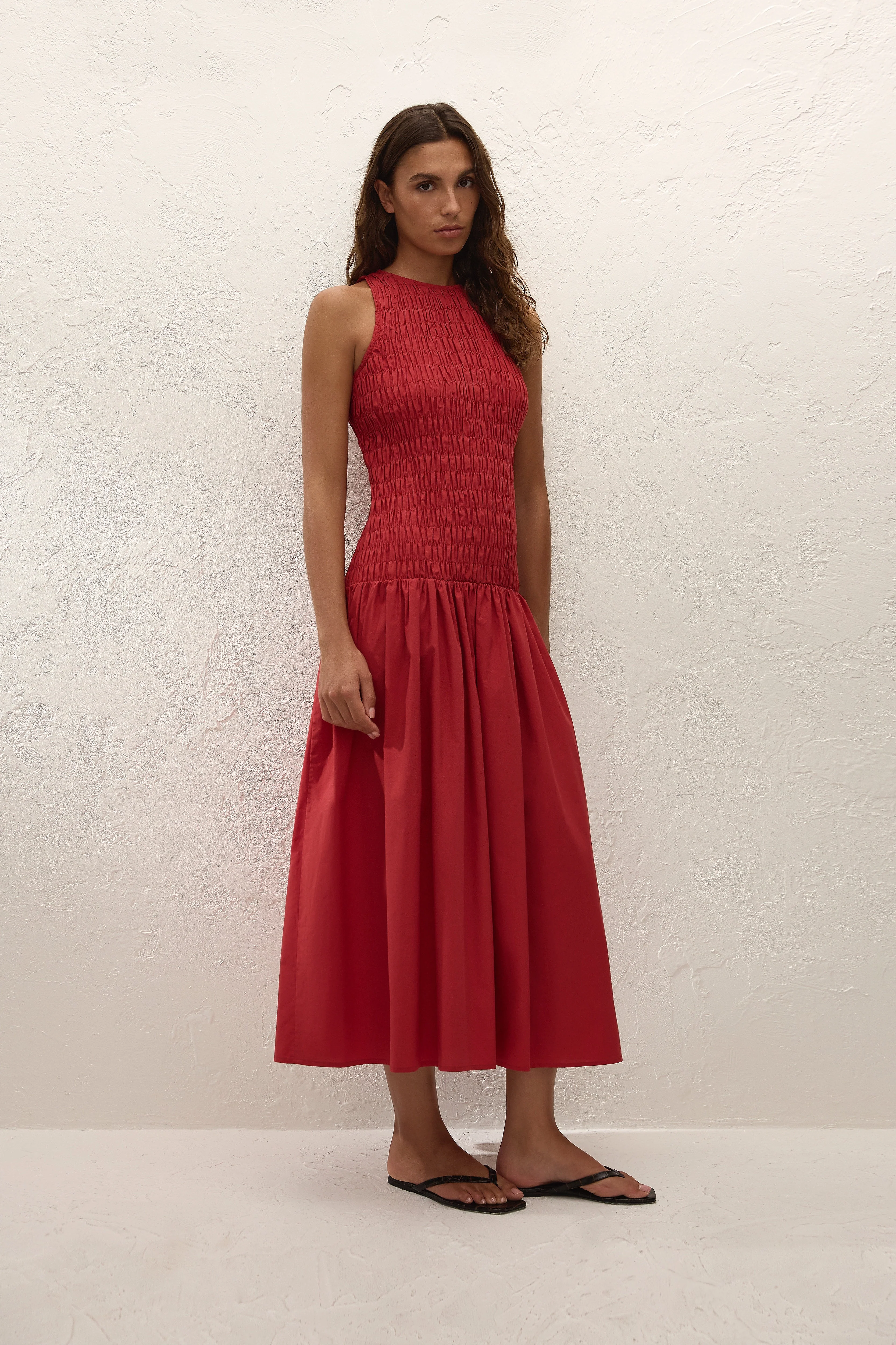 Faithfull - Sanchia Midi Dress Chilli - Image 3