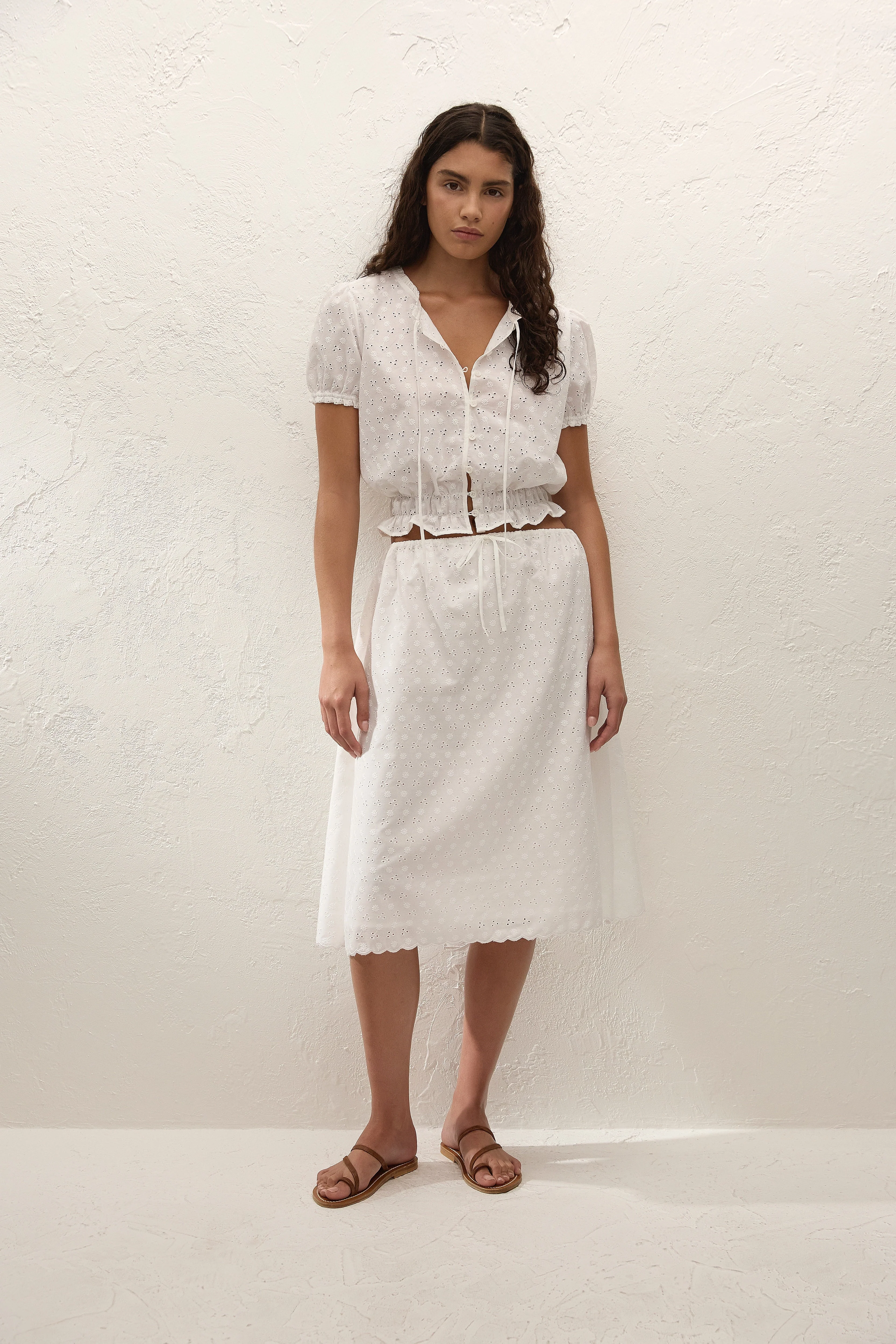 Faithfull - Santana Skirt Lucy Broderie White