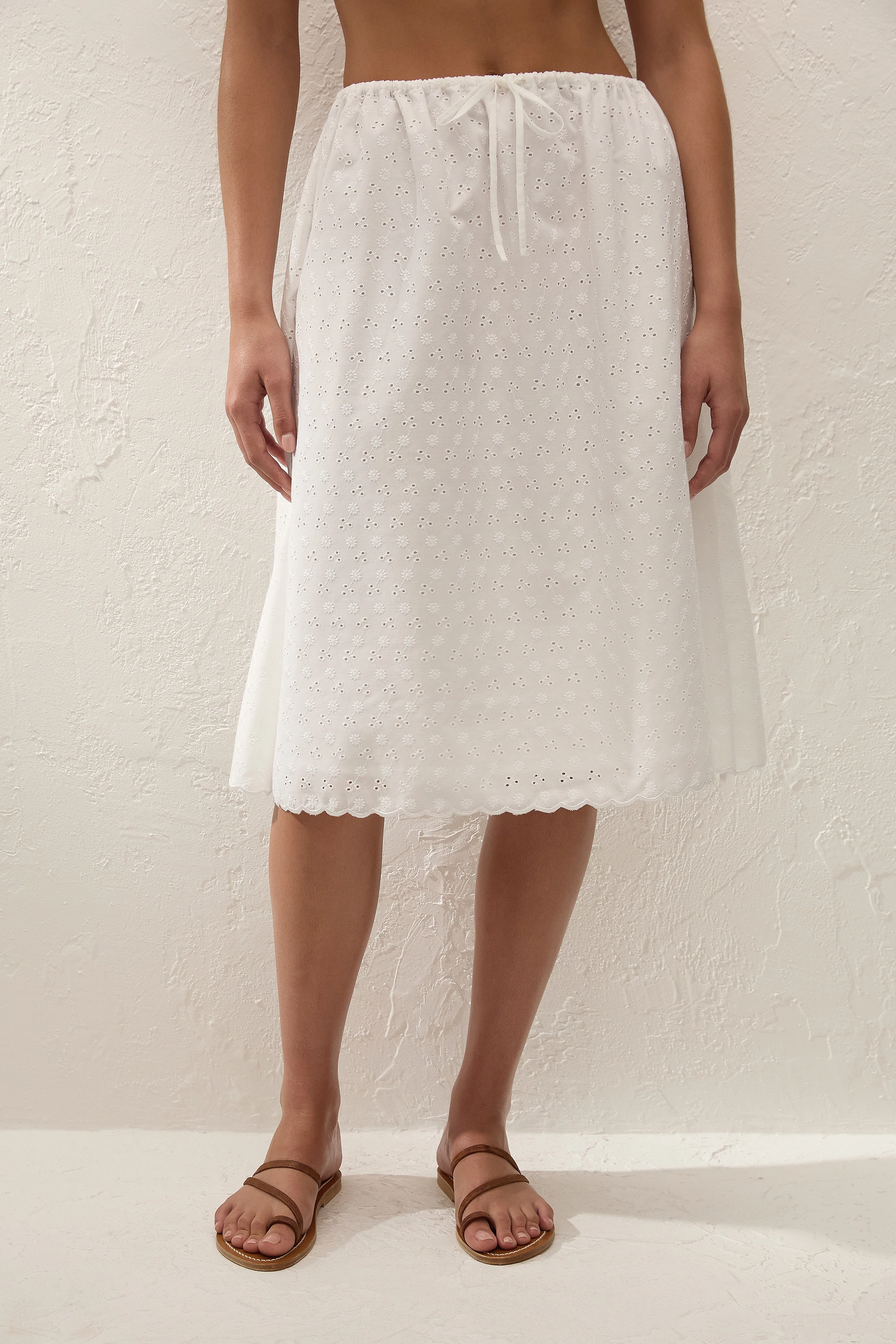 Faithfull - Santana Skirt Lucy Broderie White - Image 2