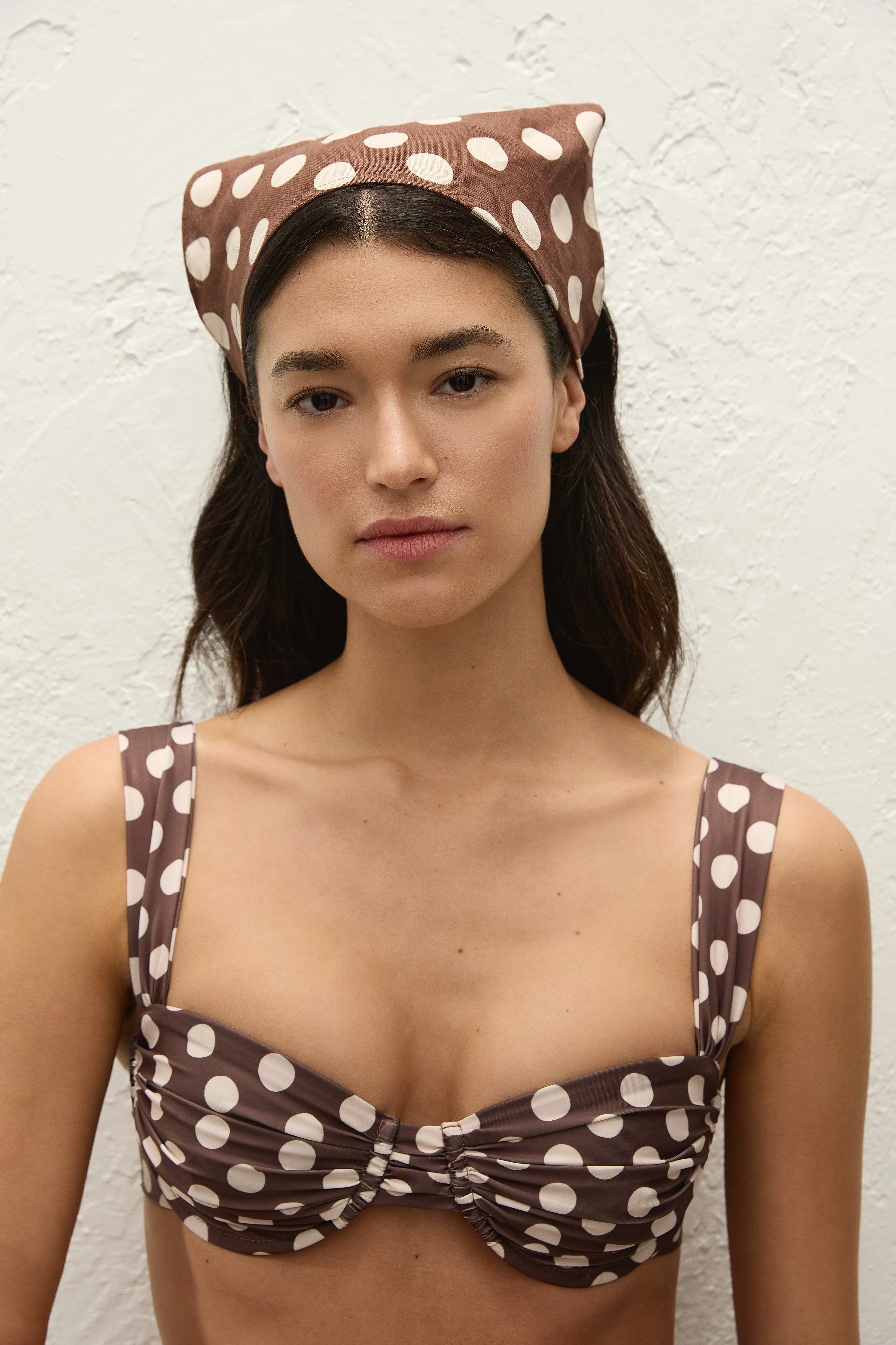 Faithfull - Simona Head Scarf Cioccolato Dot