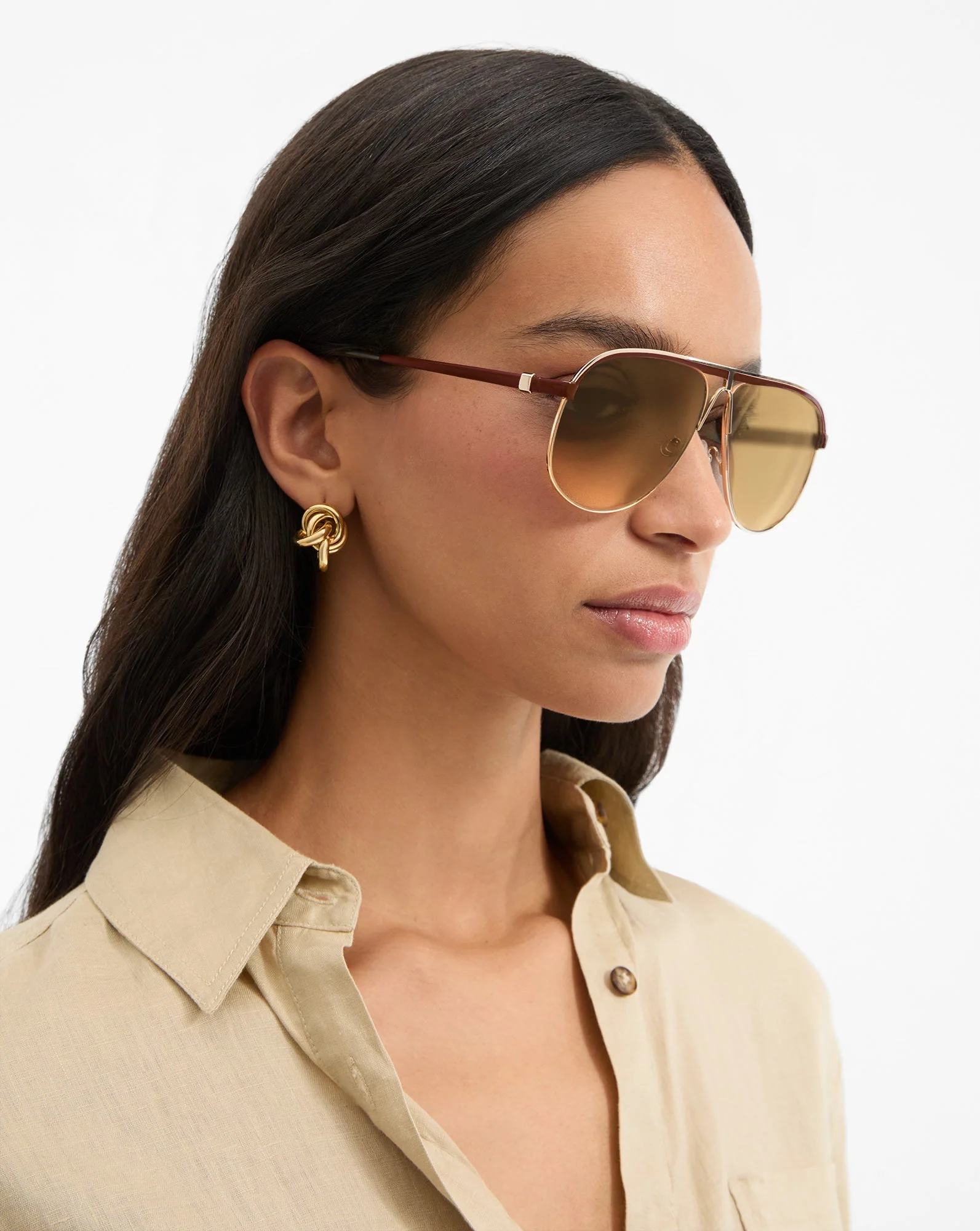 Veronica Beard - Farrah Aviator Sunglasses - Image 2