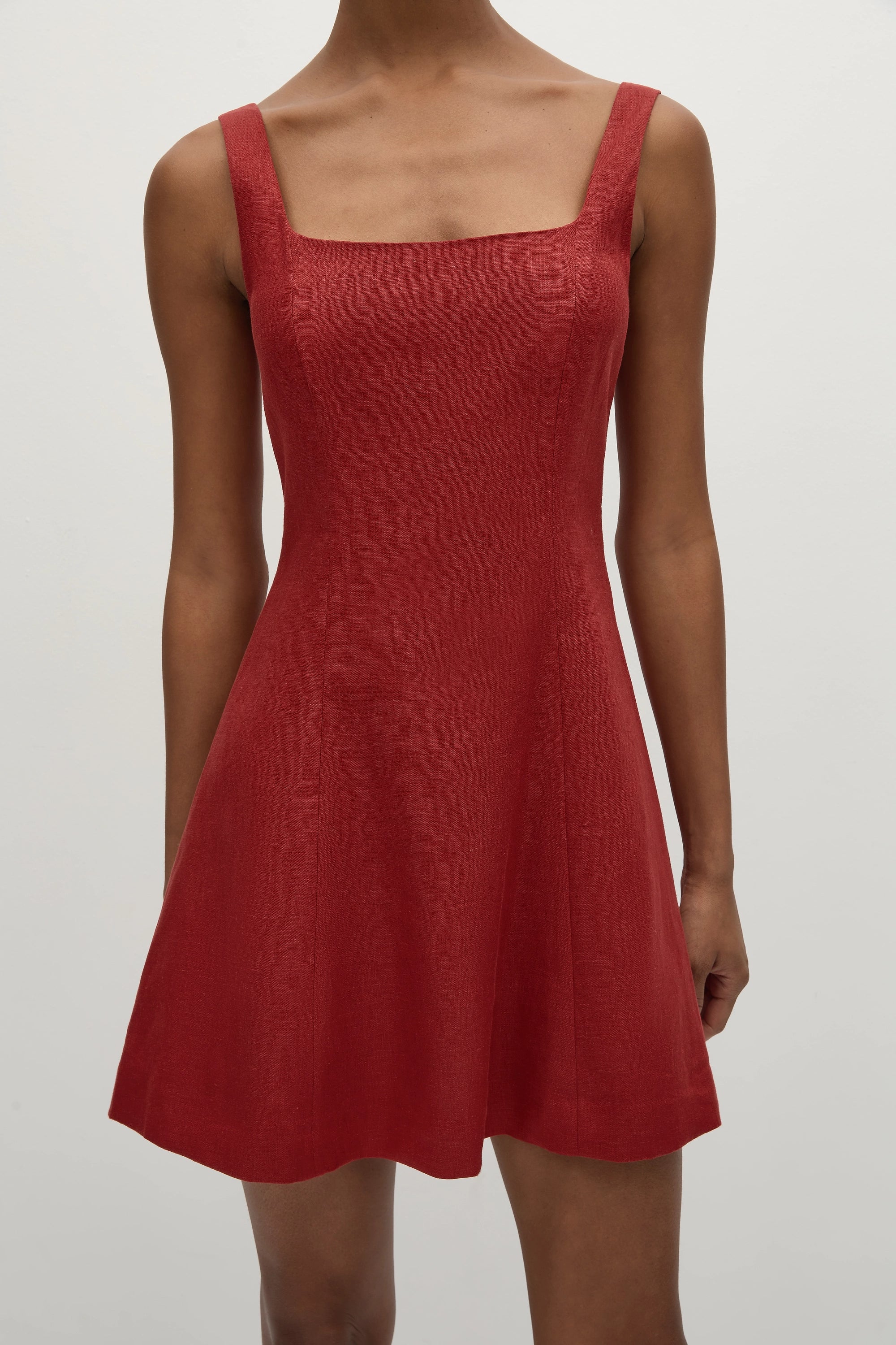 Faithfull - Felice Mini Dress Deep Red - Final Sale - Image 2