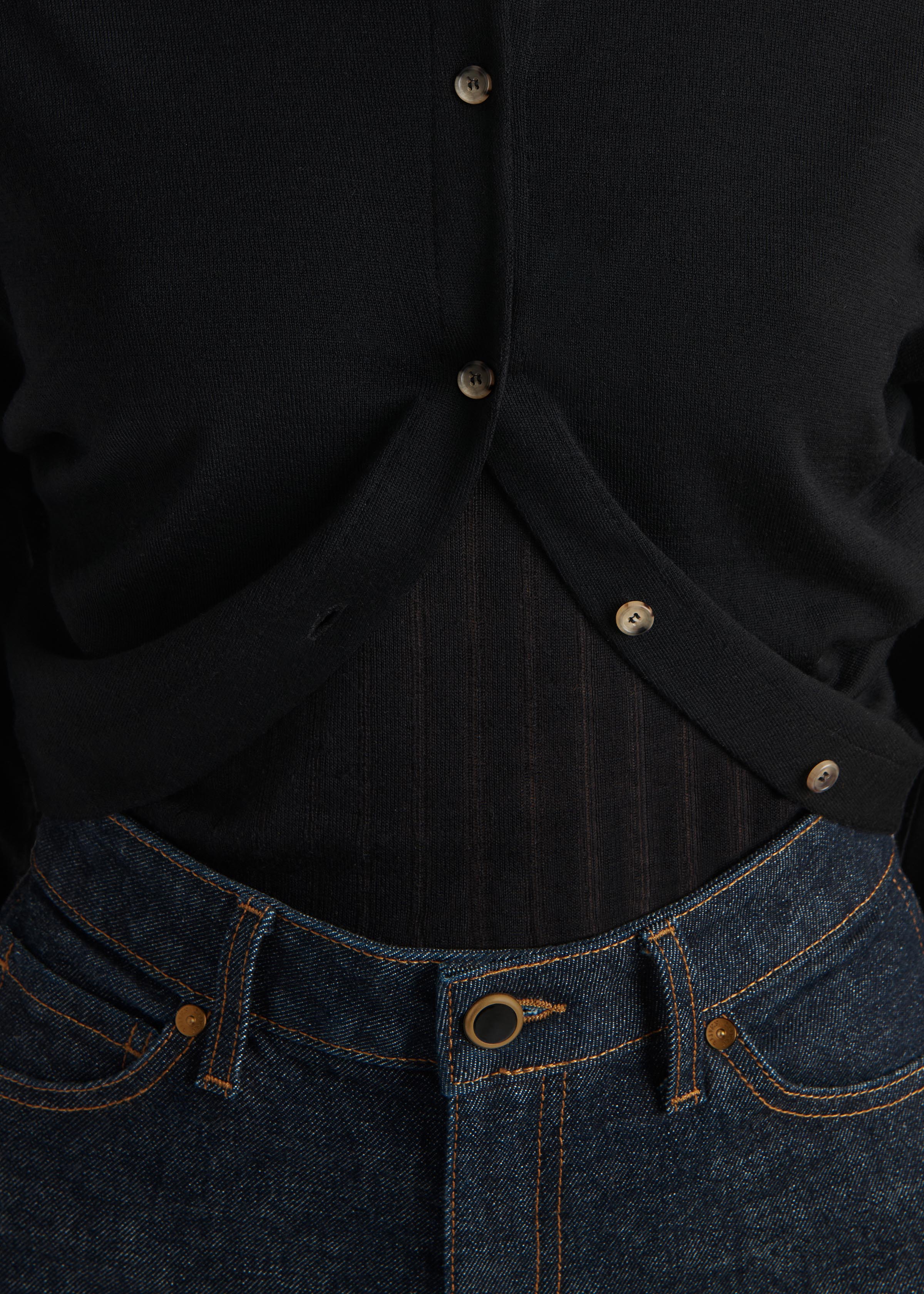 Khaite - Finn Cardigan in Black - Image 13