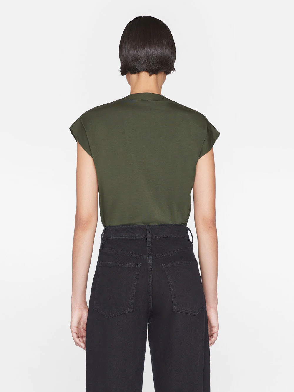 FRAME - Le Mid Rise V Neck Tee - Image 7