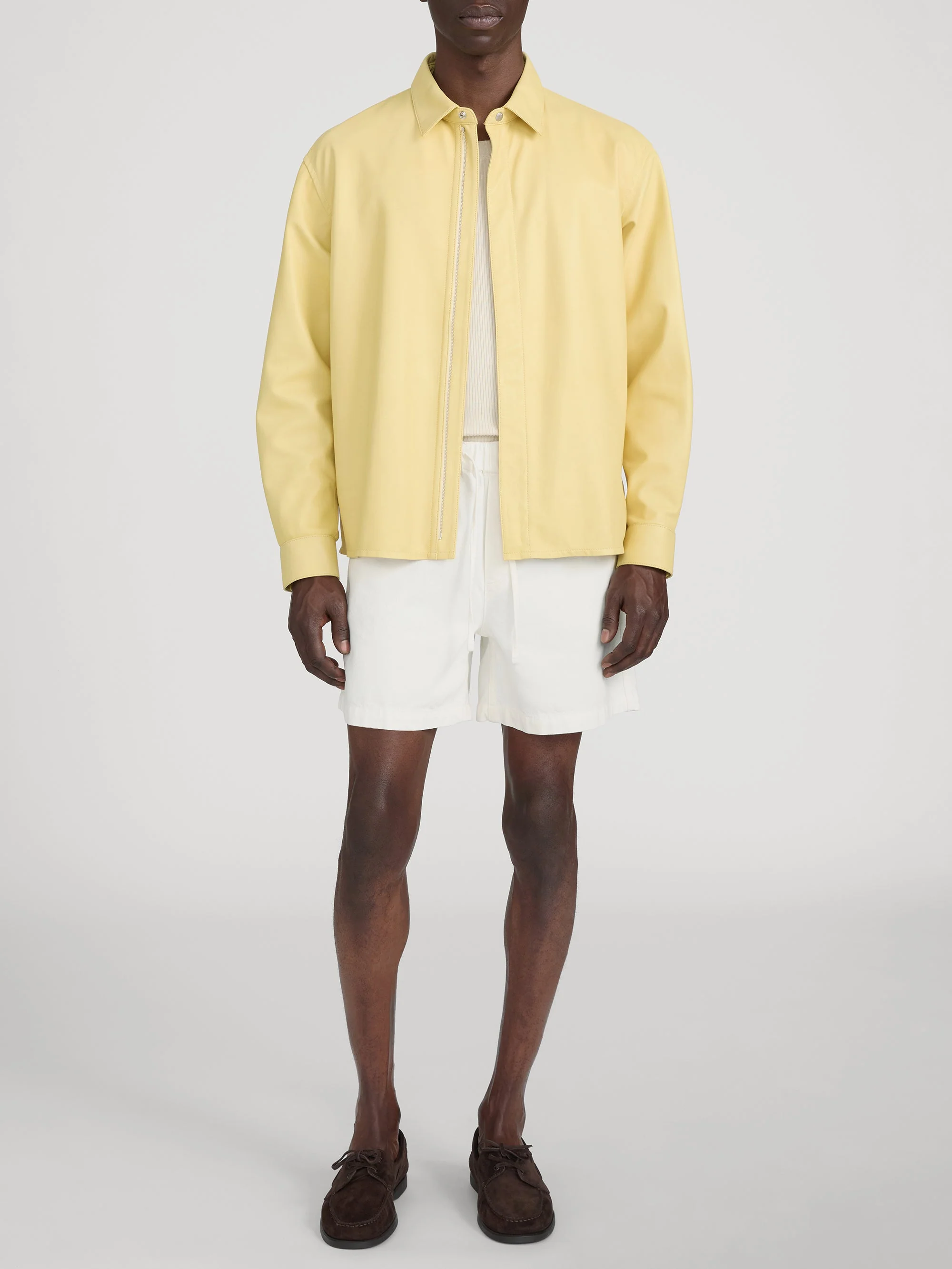 FRAME - Leather Zip - Up Shirt - Image 2