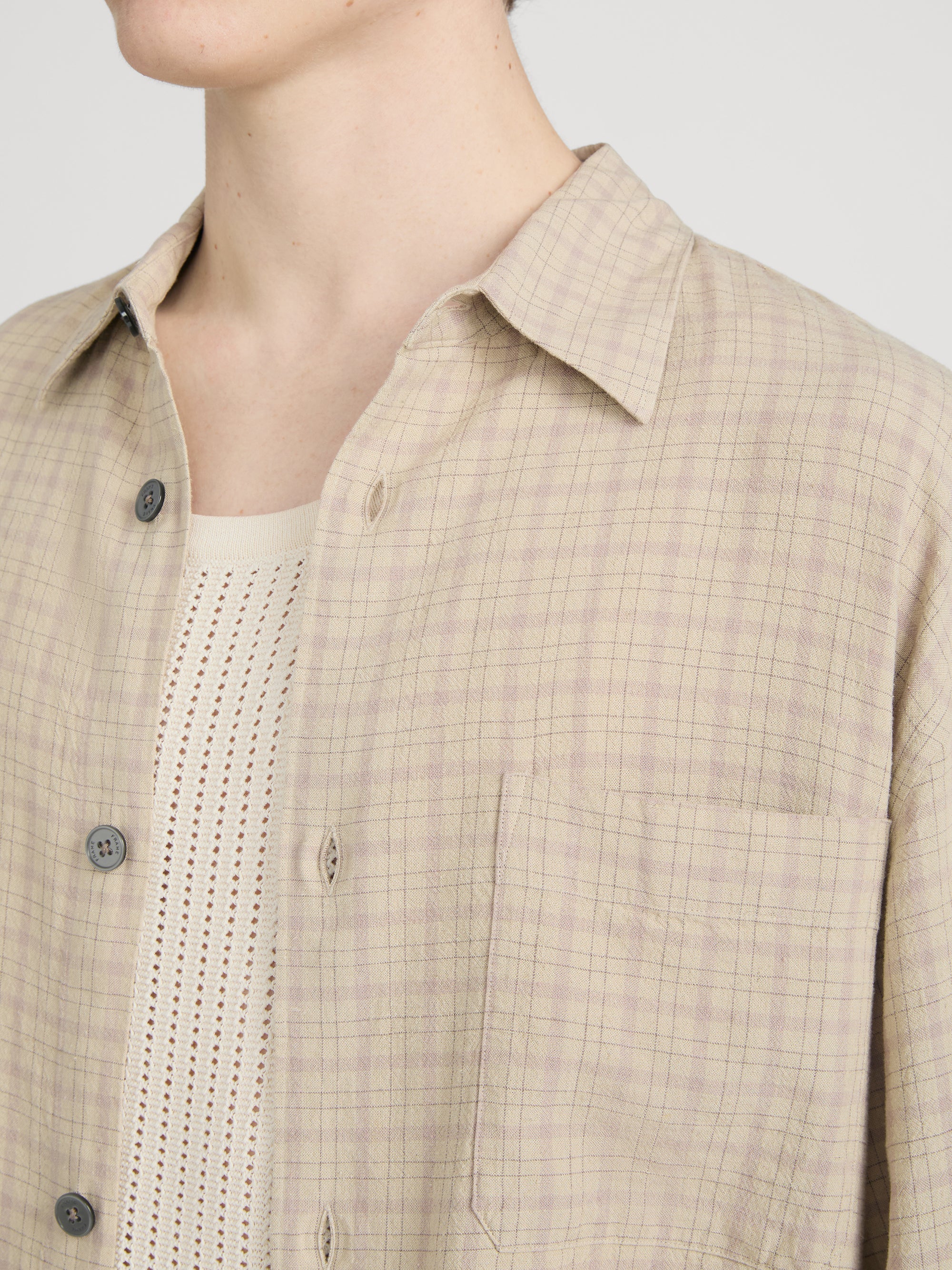 FRAME - Linen Blend Plaid Shirt - Image 4
