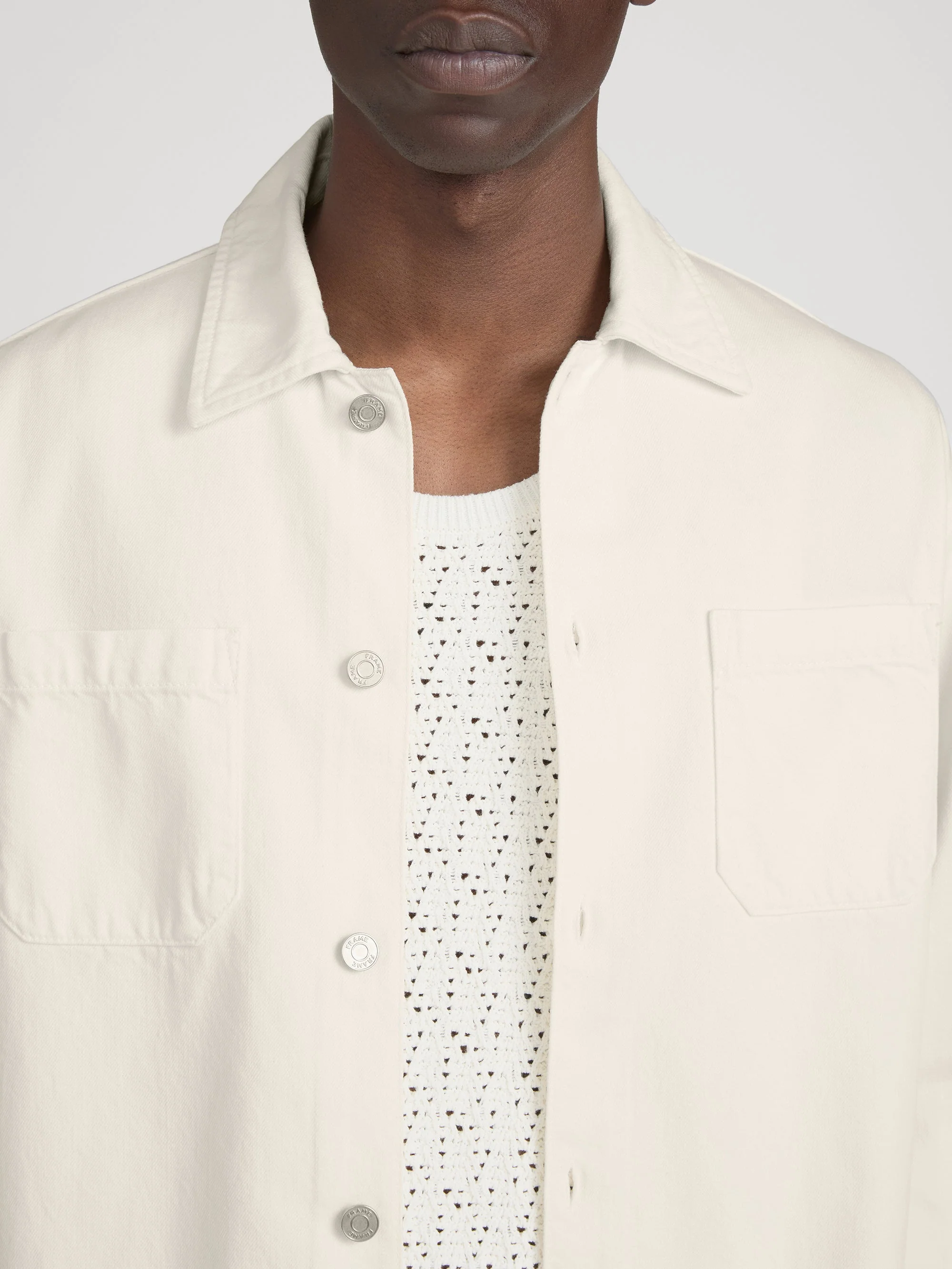 FRAME - Linen Blend Shirt Jacket - Image 5