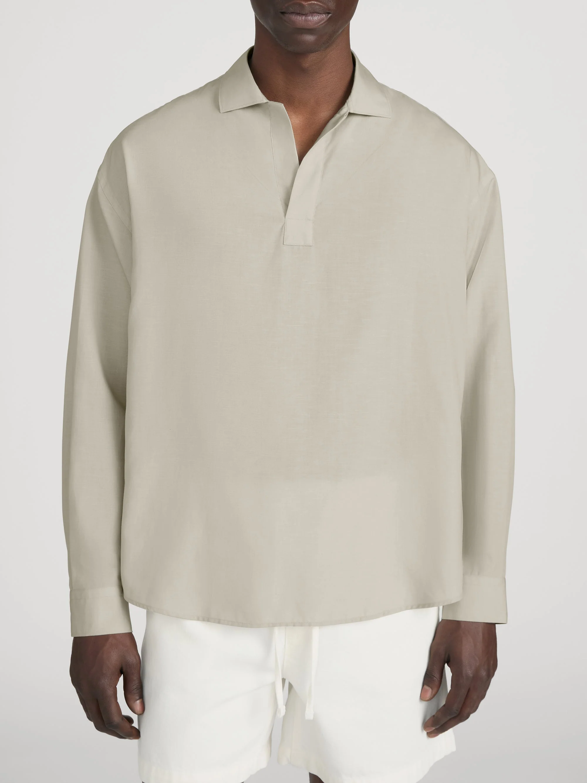 FRAME - Linen Henley Shirt - Image 3