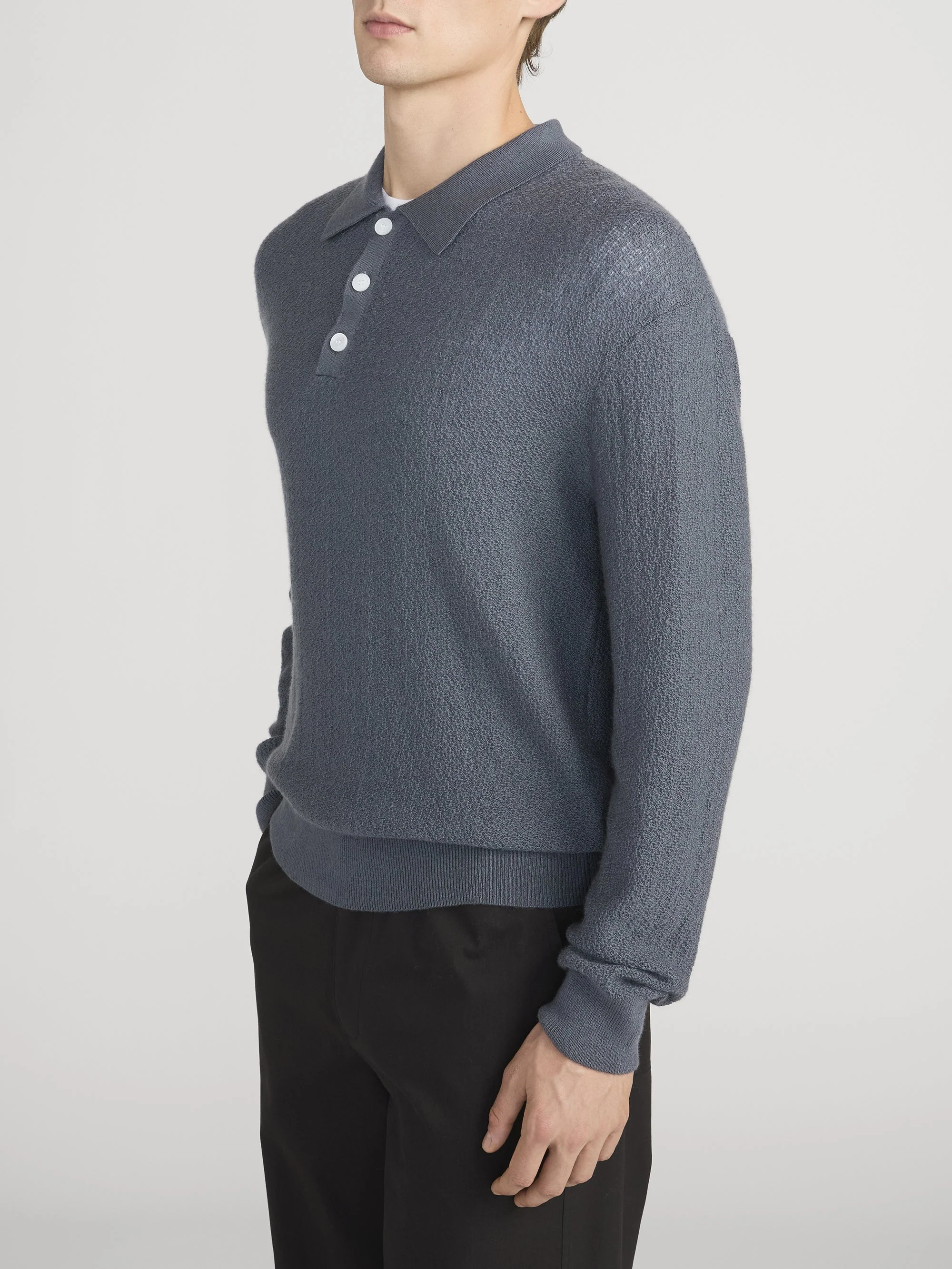FRAME - Long Sleeve Polo Sweater - Image 4