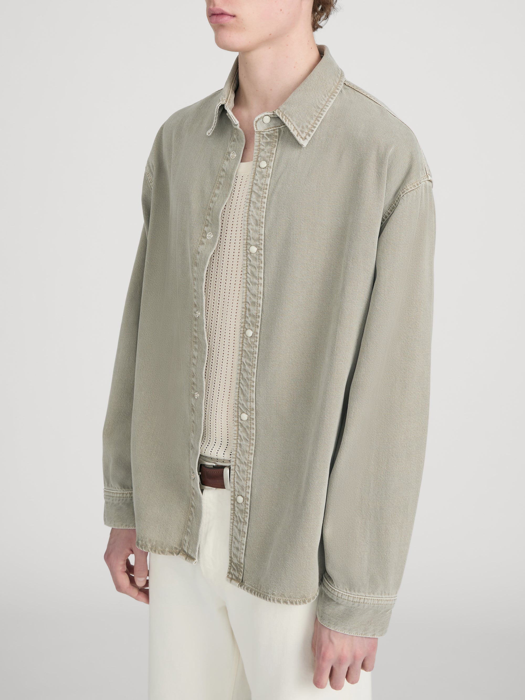 FRAME - Relaxed Denim Overshirt - Image 4