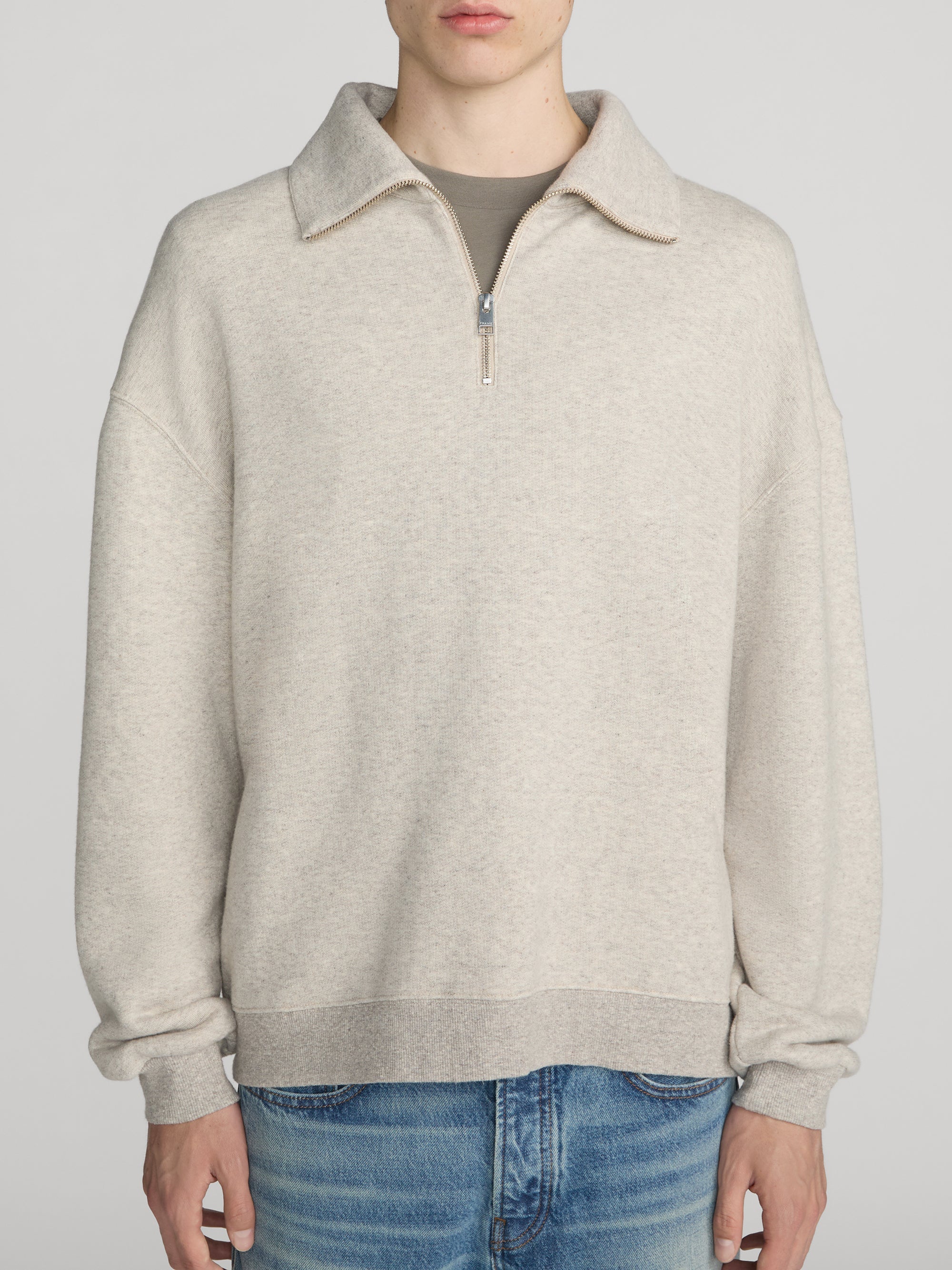 FRAME - Relaxed Zip Up Sweatshirt - Image 3