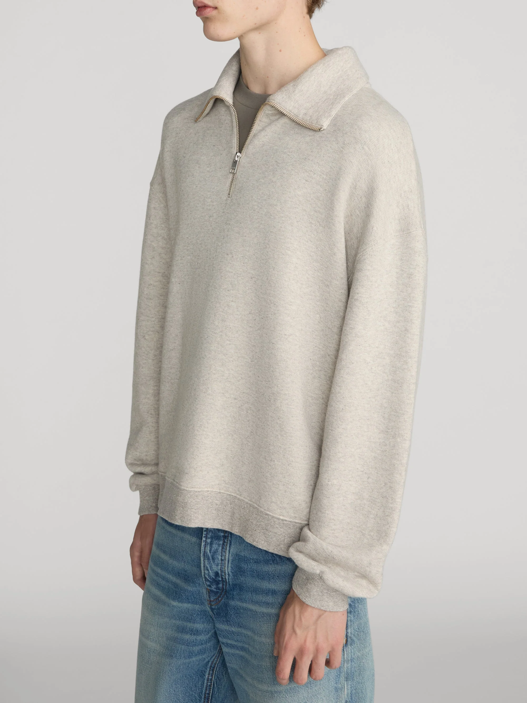 FRAME - Relaxed Zip Up Sweatshirt - Image 4