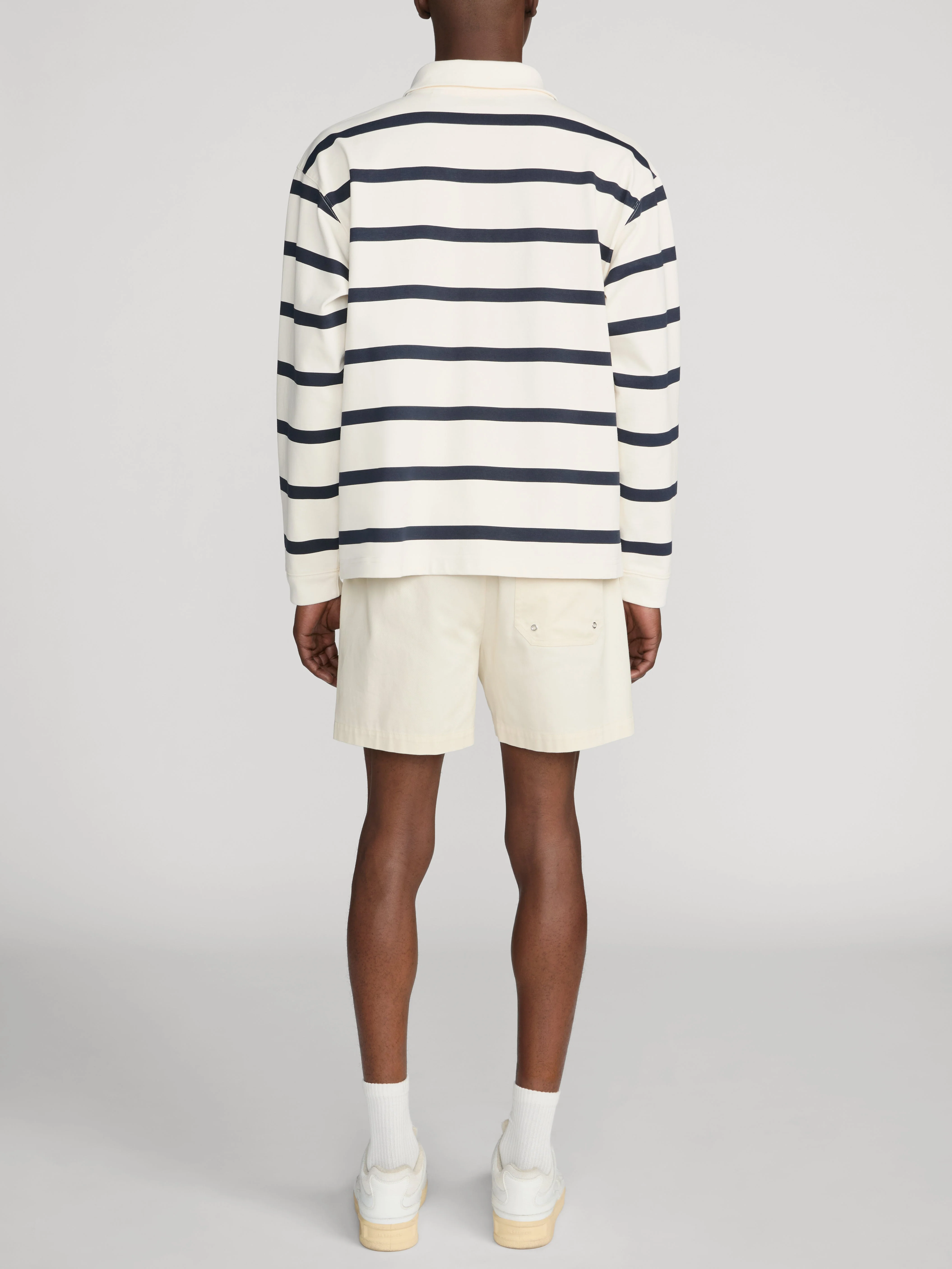 FRAME - Striped Half - Zip Sweatshirt - Image 6
