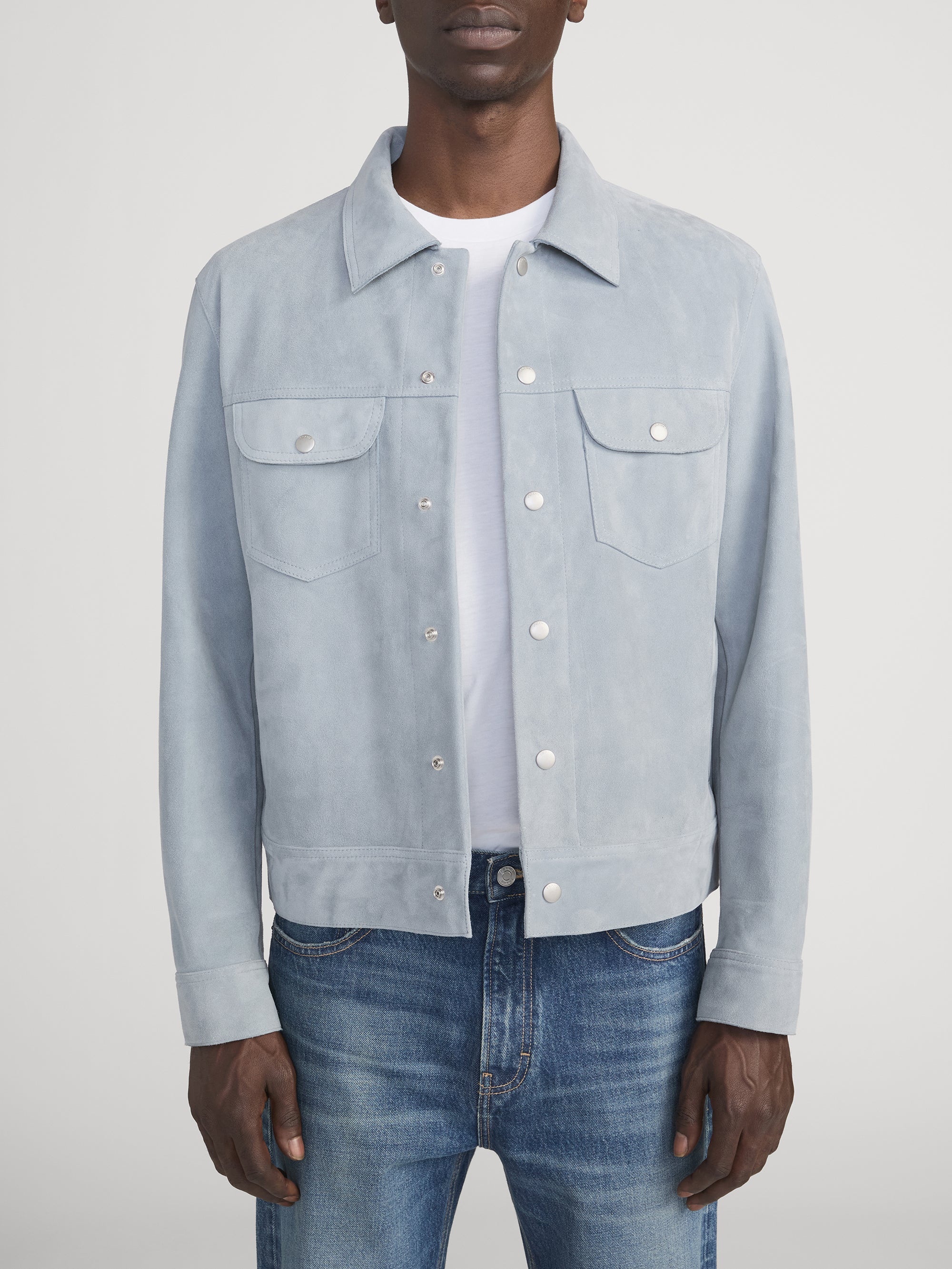 FRAME - Suede Trucker Jacket - Image 3