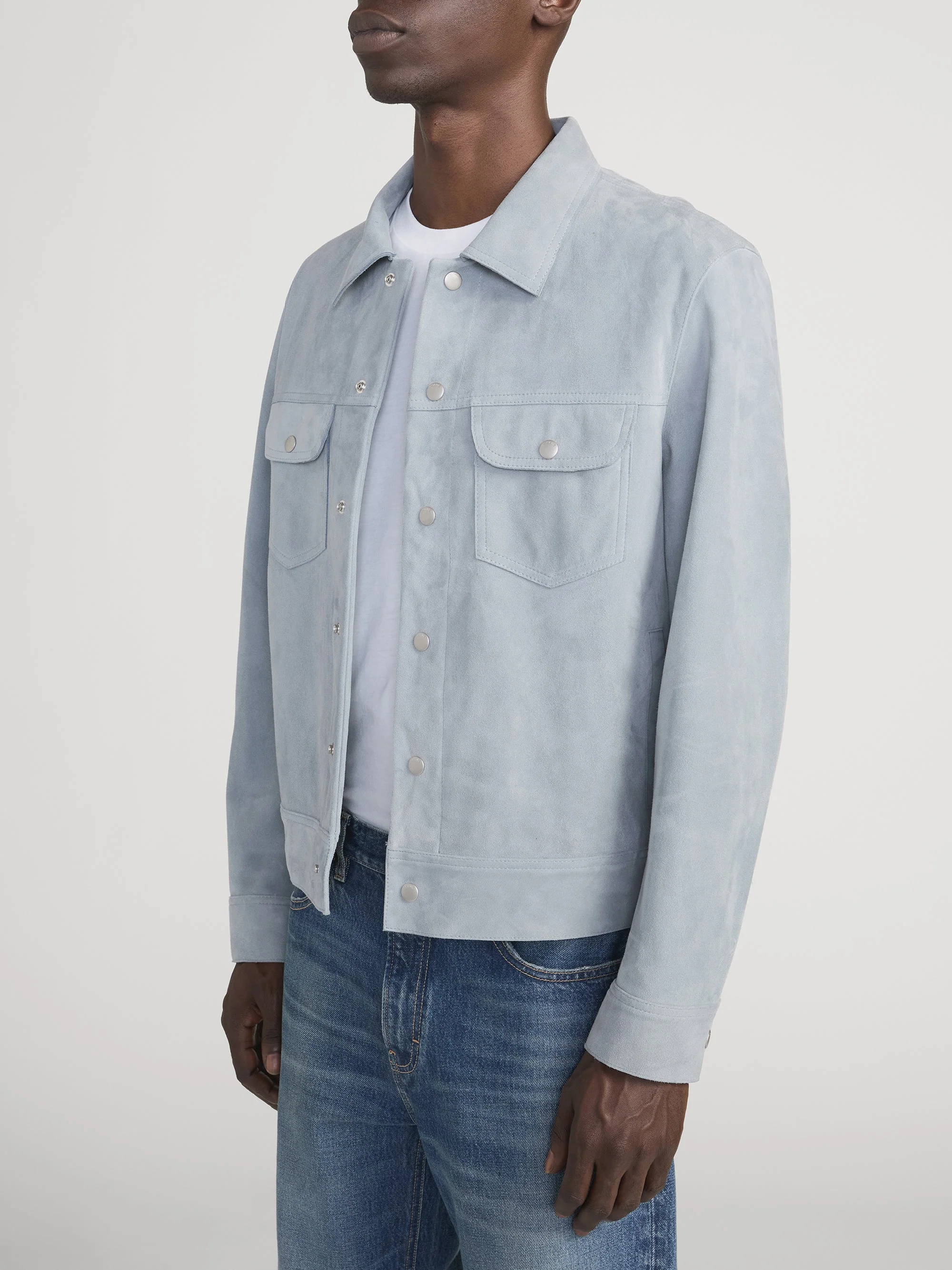 FRAME - Suede Trucker Jacket - Image 4