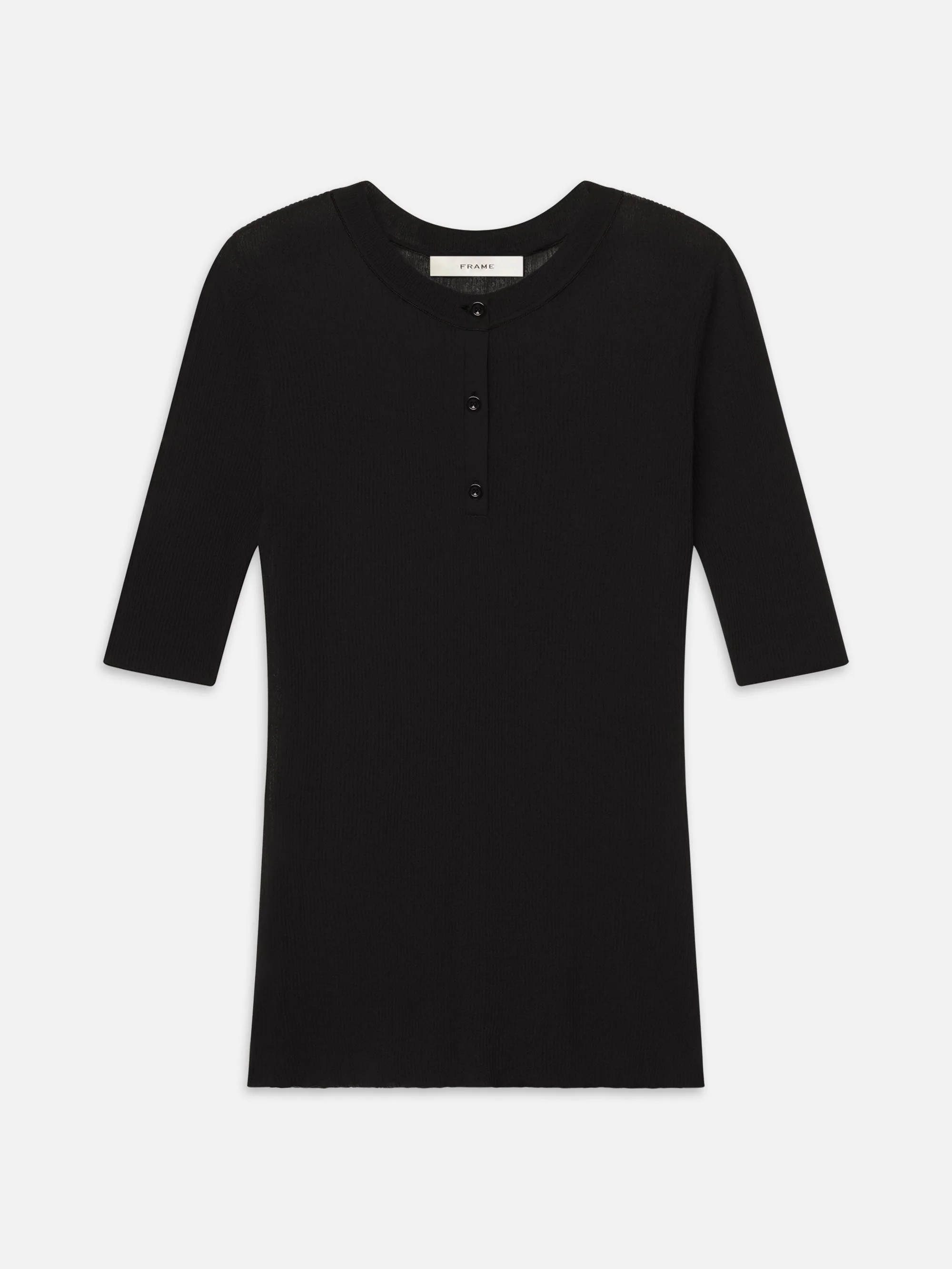 FRAME - Teh Henley Rib Tee