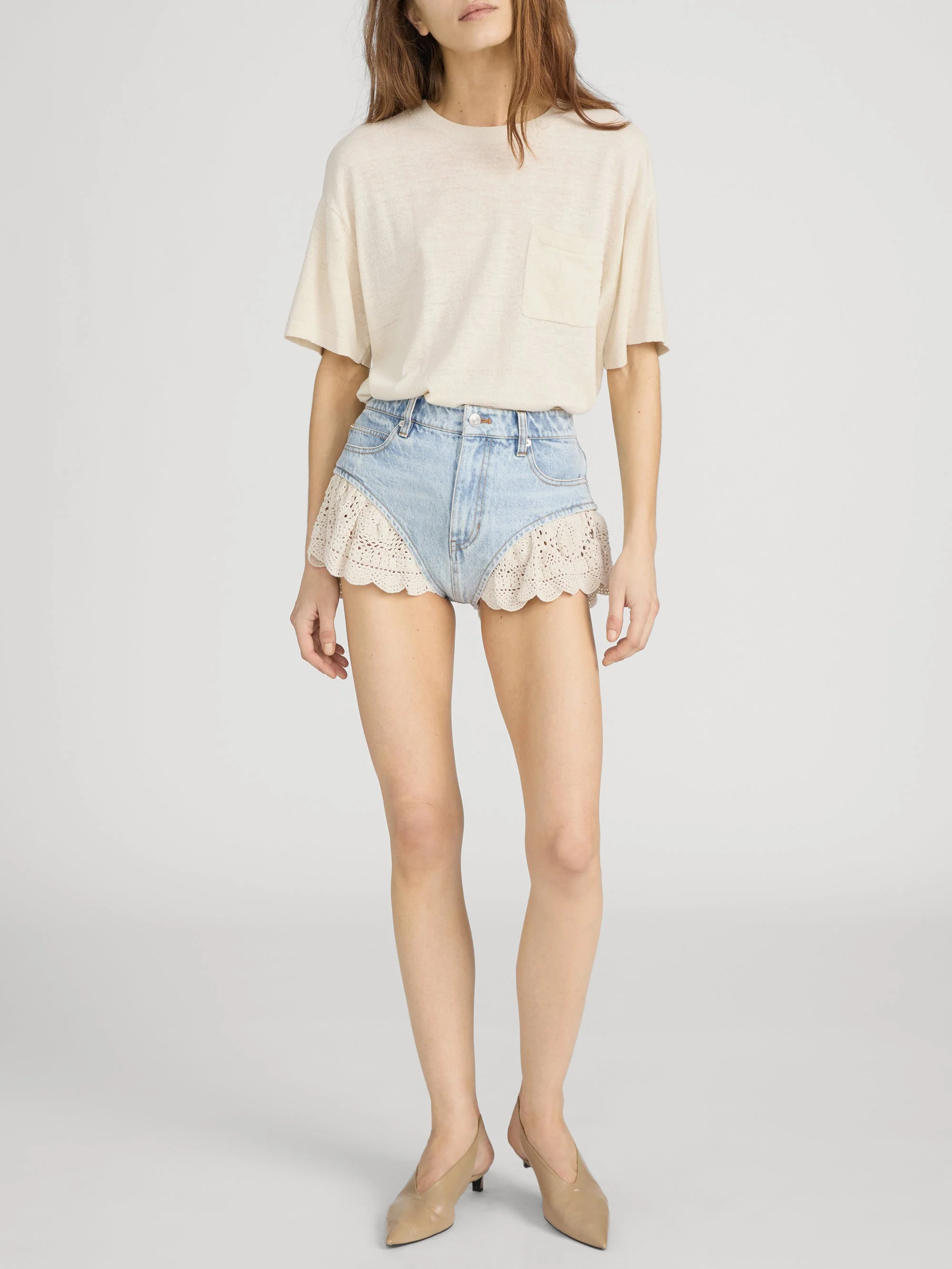FRAME - The Crochet Ruffle Short - Image 2
