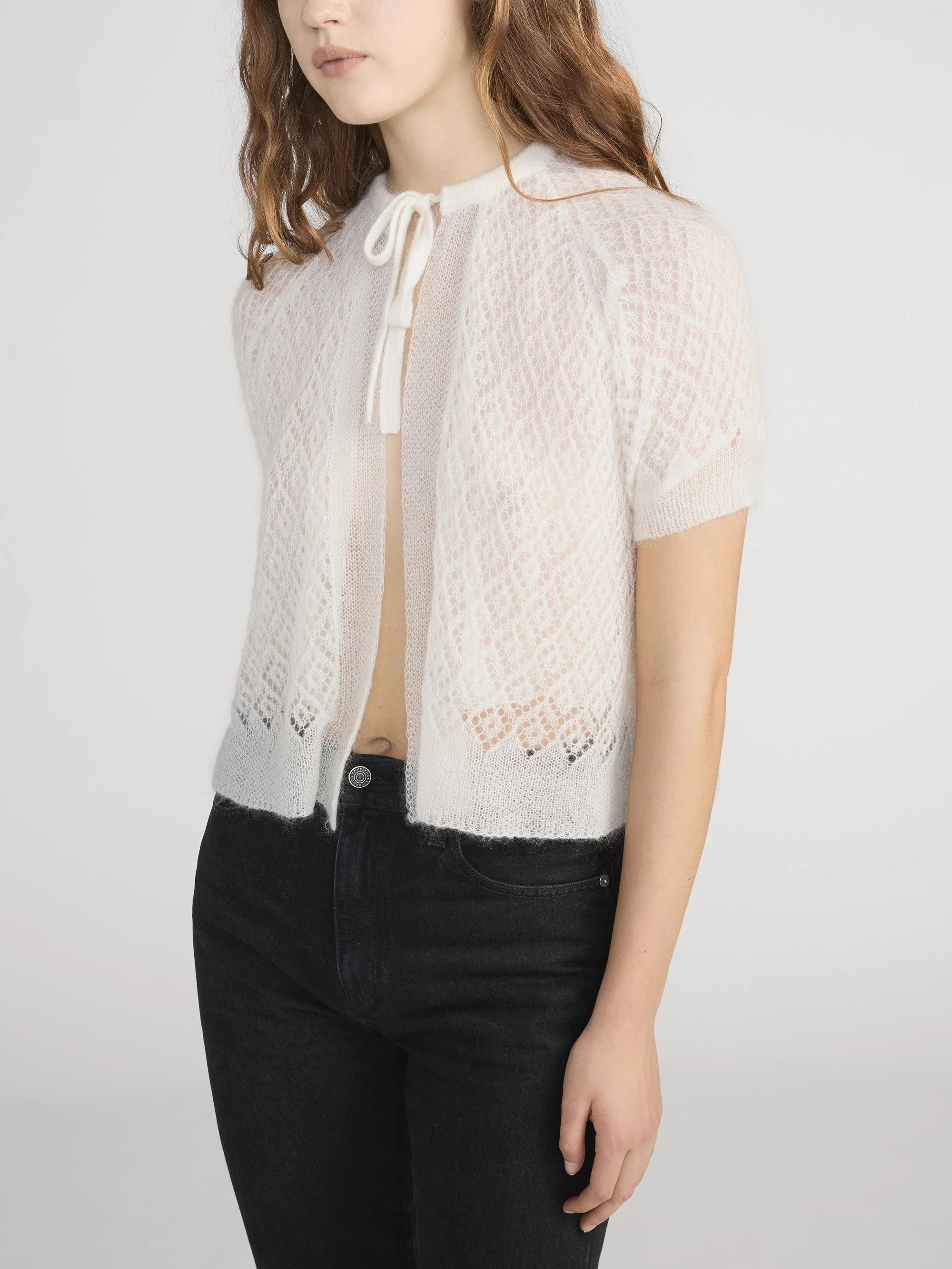 FRAME - The Delicate Tie Sweater - Image 4