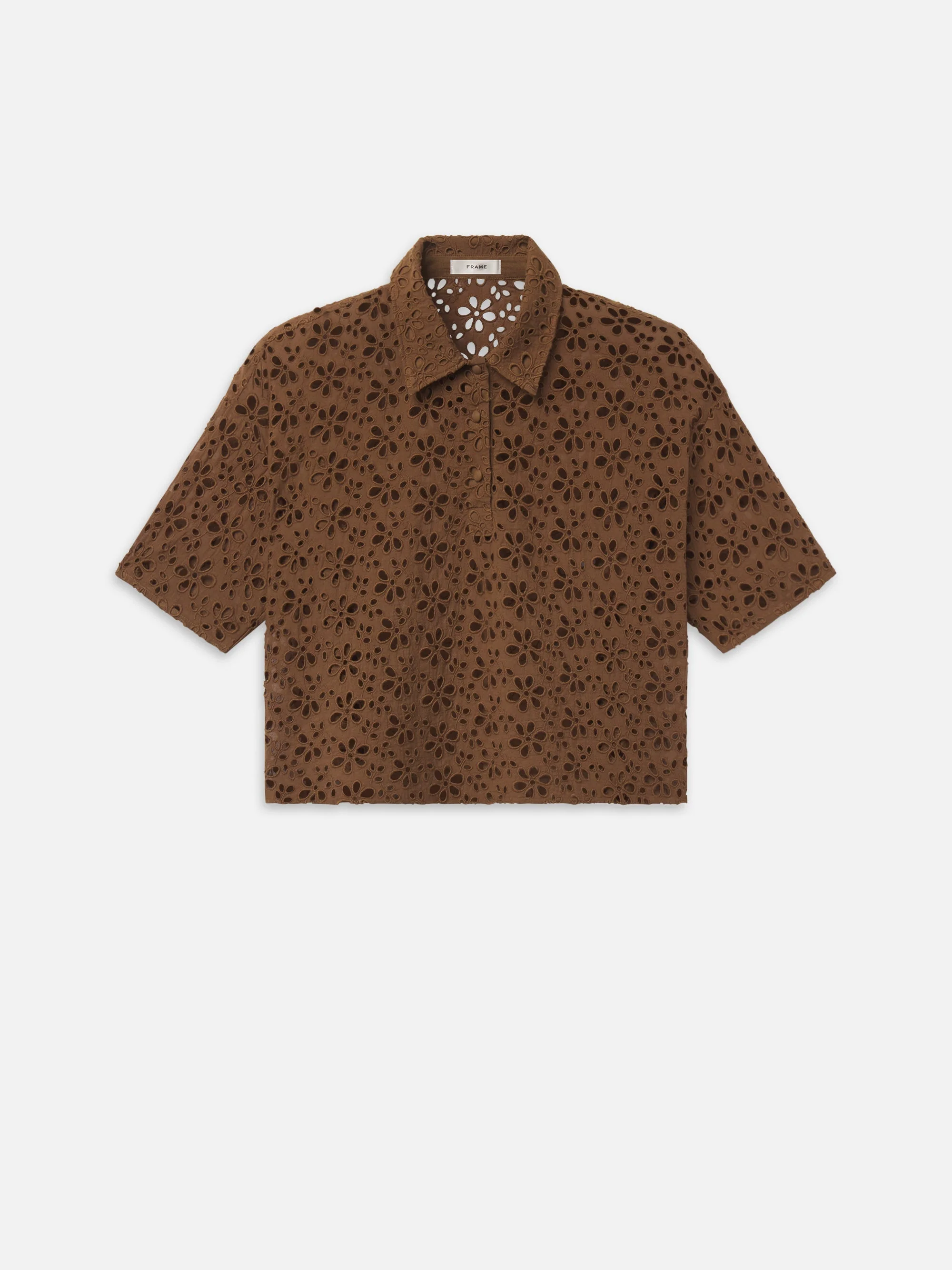 FRAME - The Downing Eyelet Polo