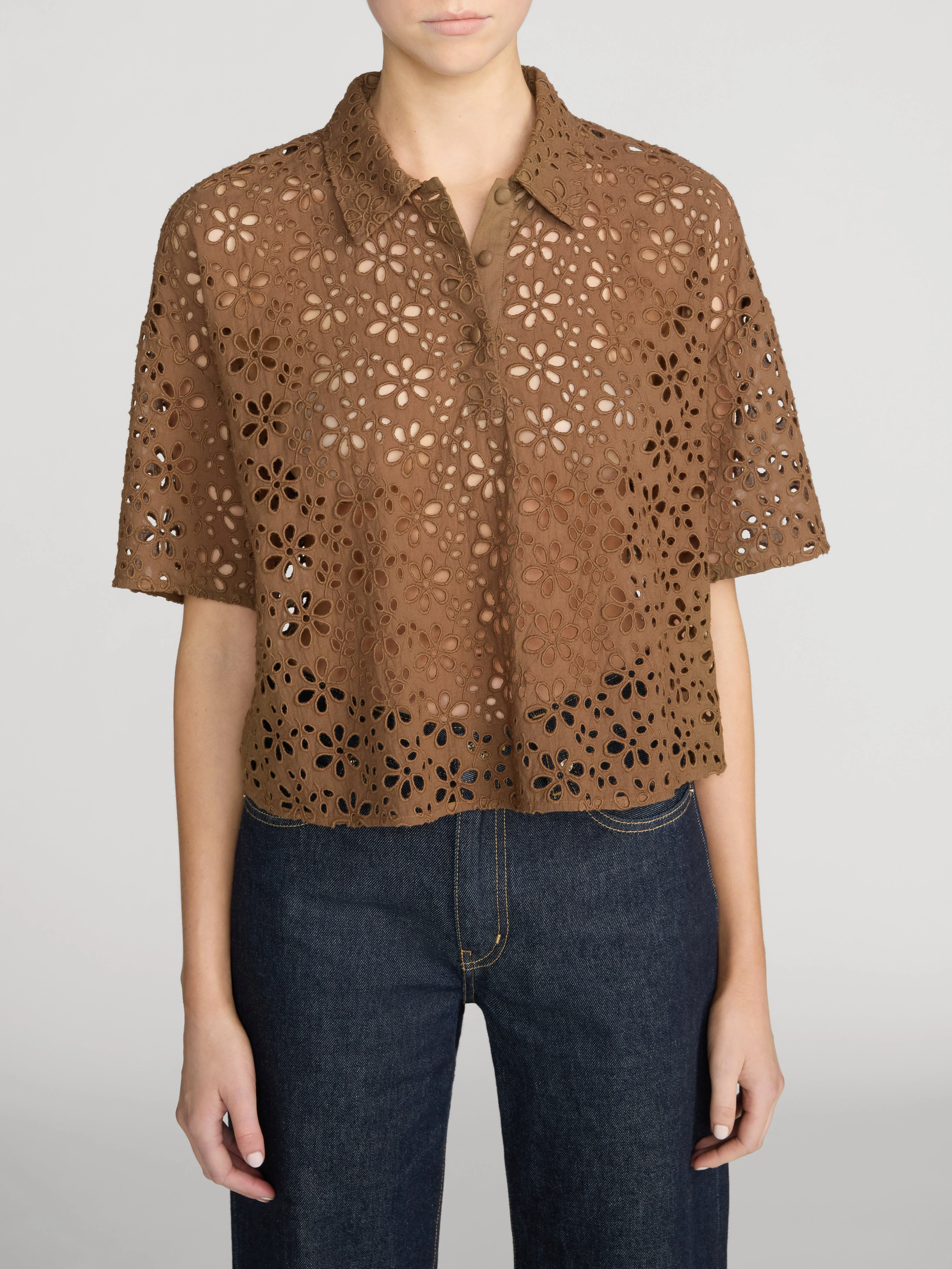 FRAME - The Downing Eyelet Polo - Image 3