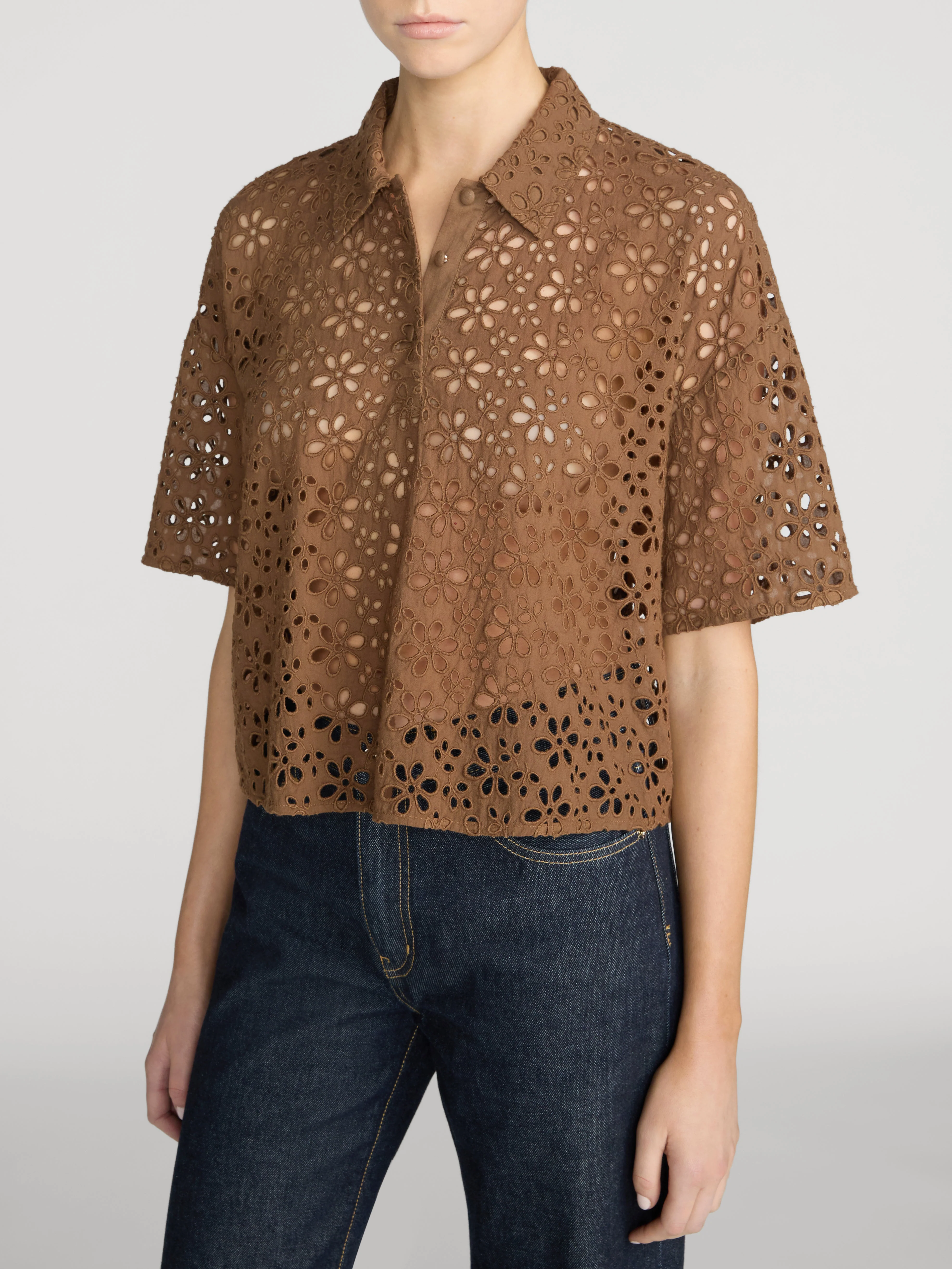 FRAME - The Downing Eyelet Polo - Image 4