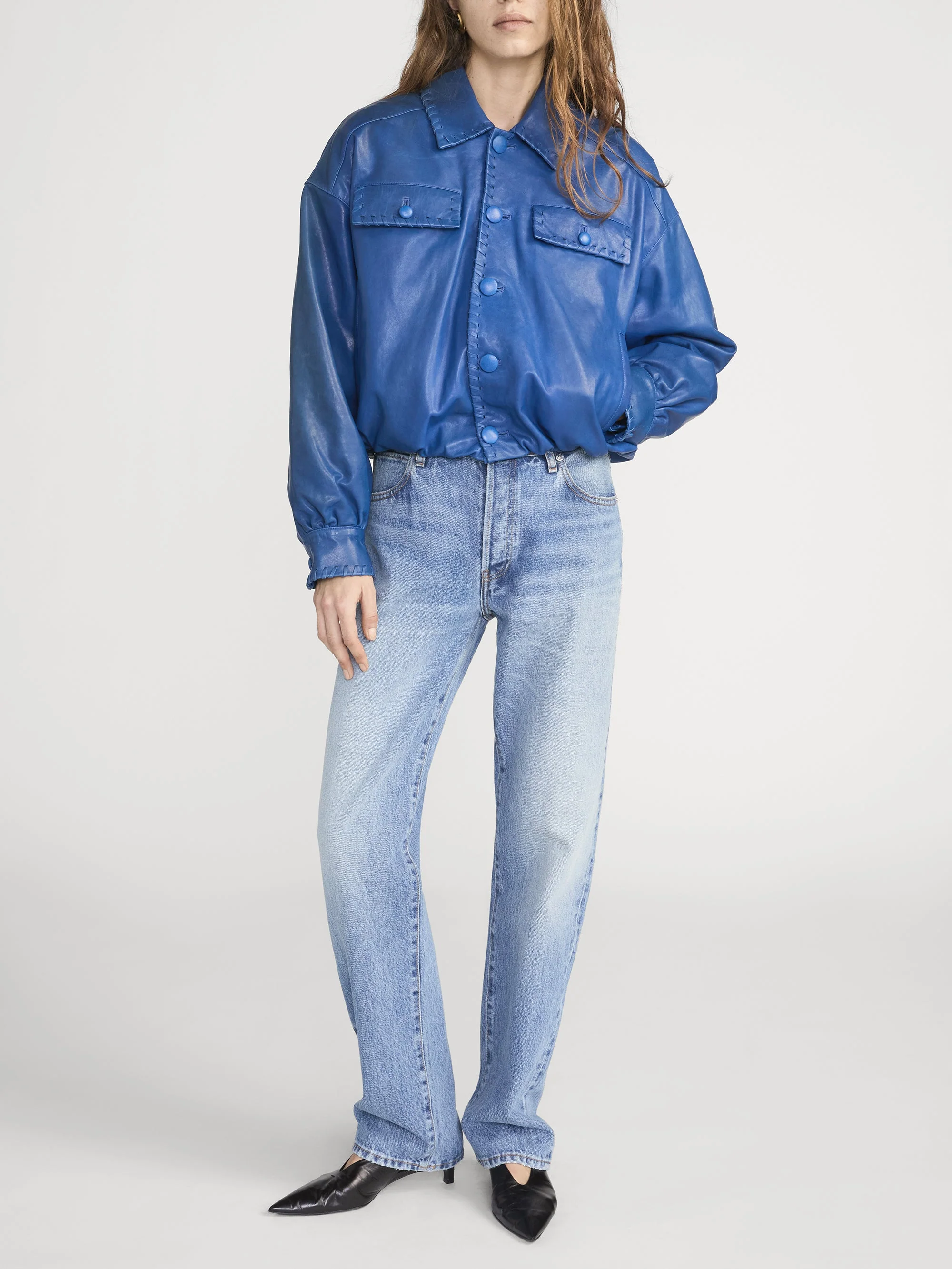 FRAME - The Leather Bubble Jacket - Image 2