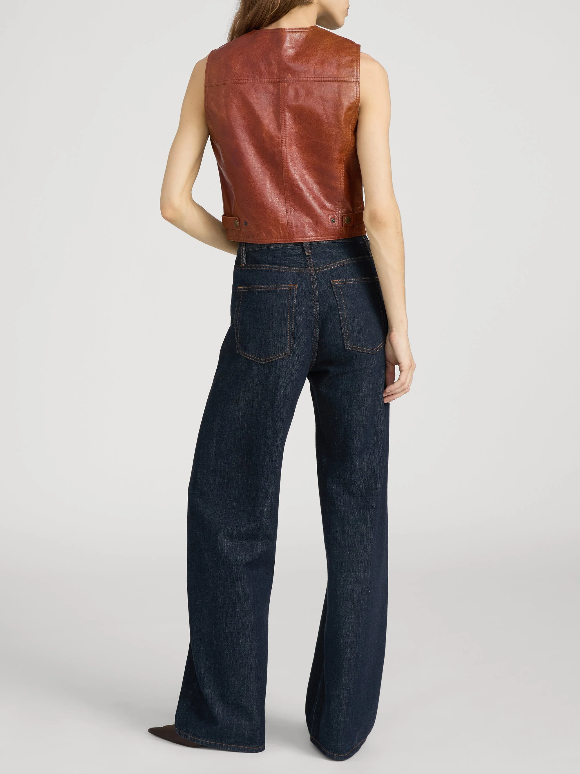 FRAME - The Leather Utility Vest - Image 6