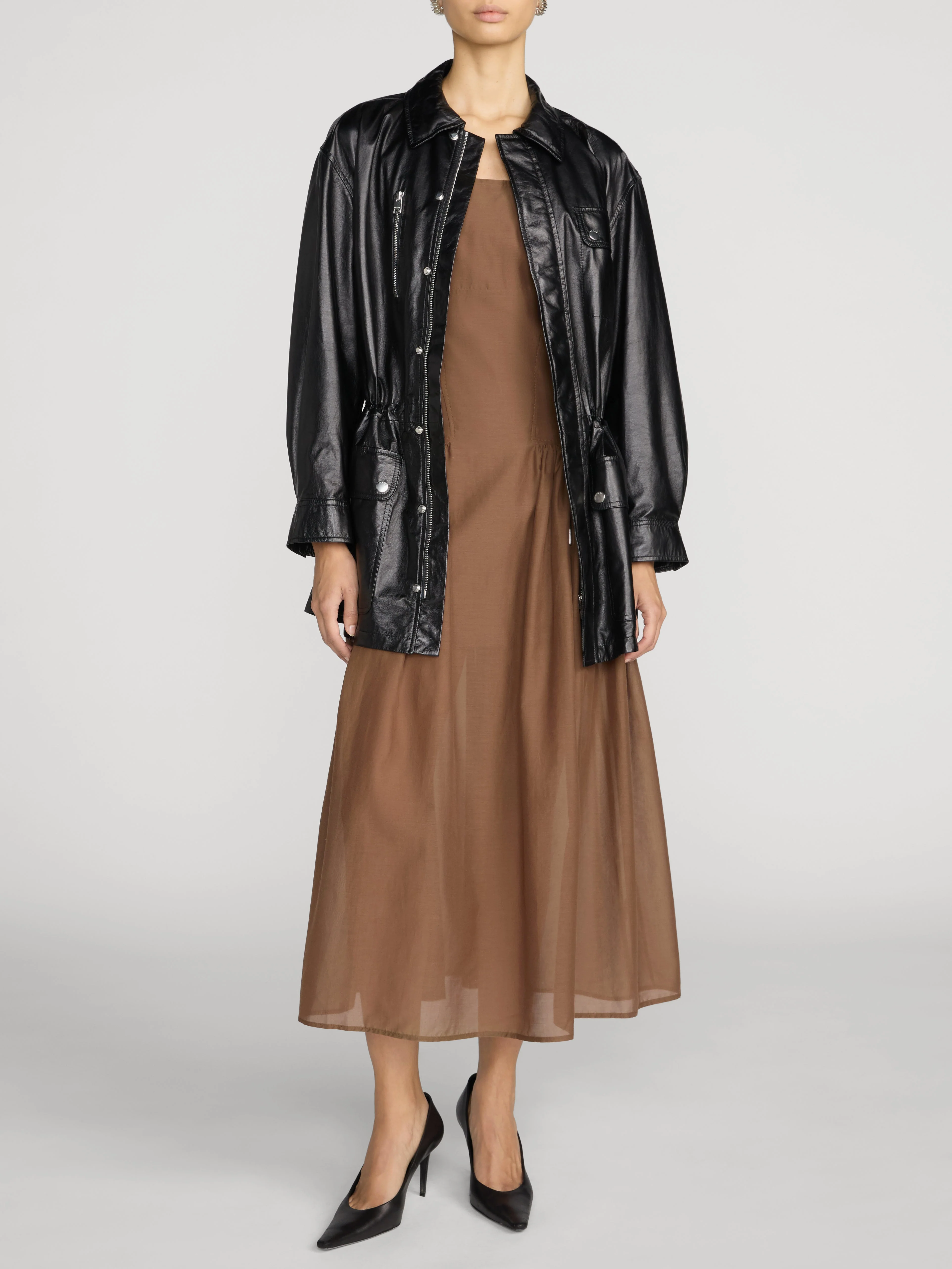 FRAME - The Paper Leather Safari Jacket - Image 2