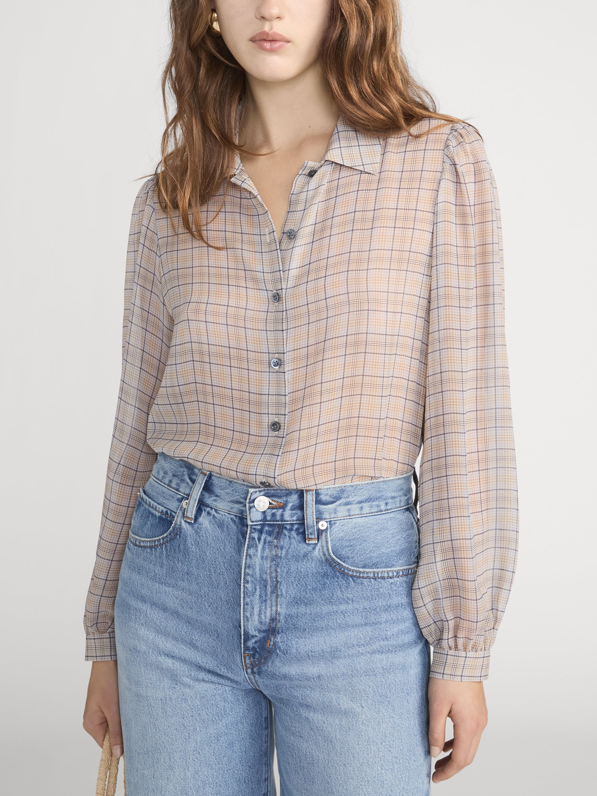 FRAME - The Plaid Staple Blouse - Image 3