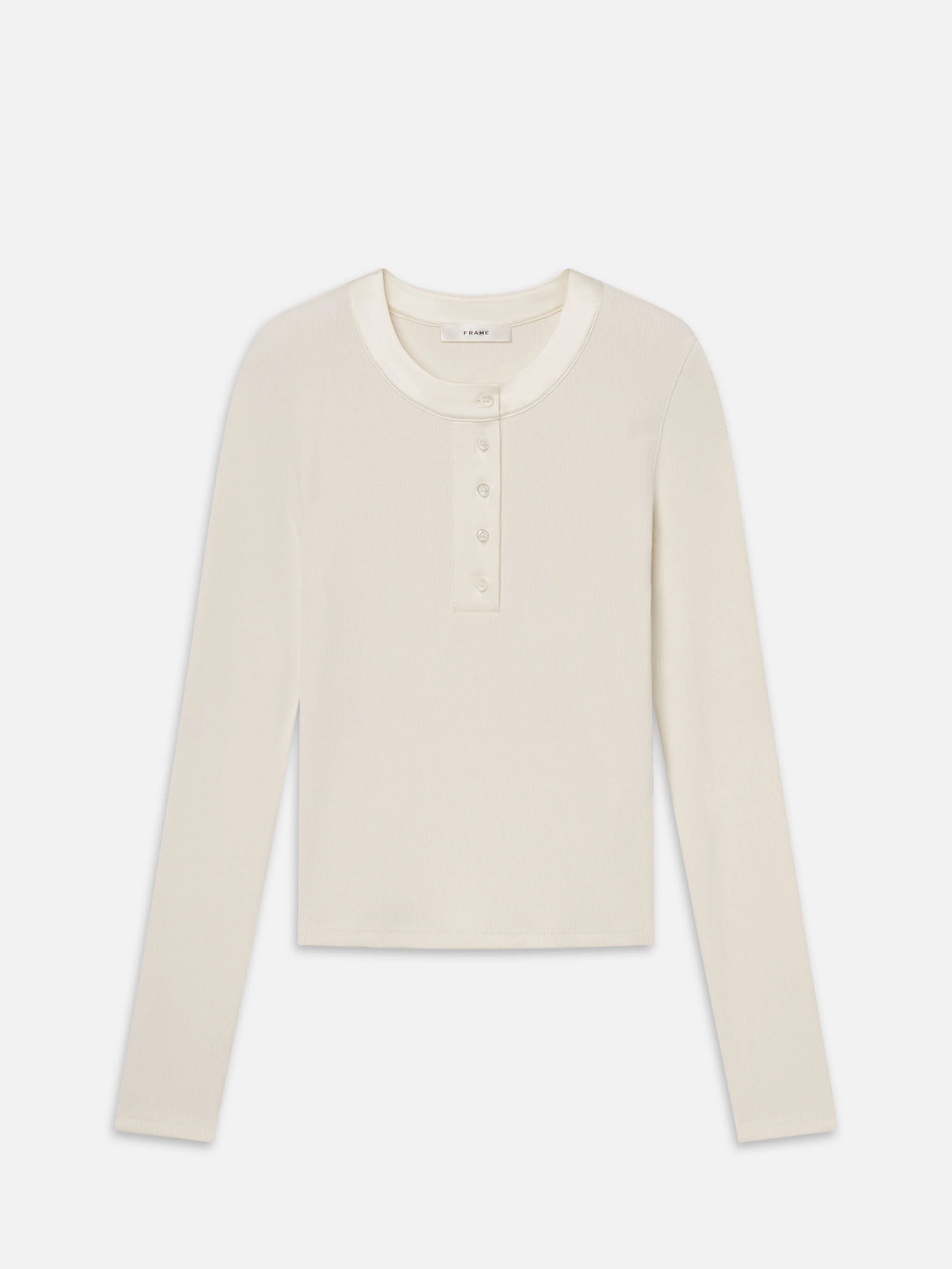 FRAME - The Satin Trim Rib Henley