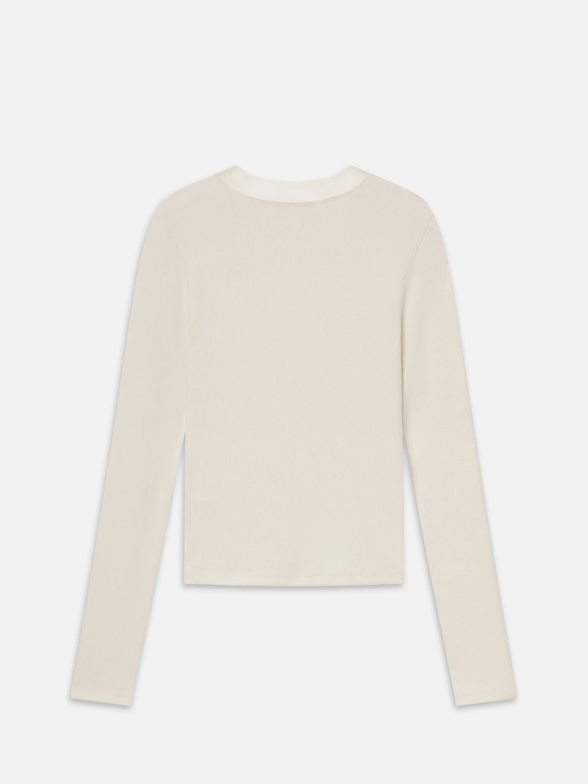 FRAME - The Satin Trim Rib Henley - Image 2