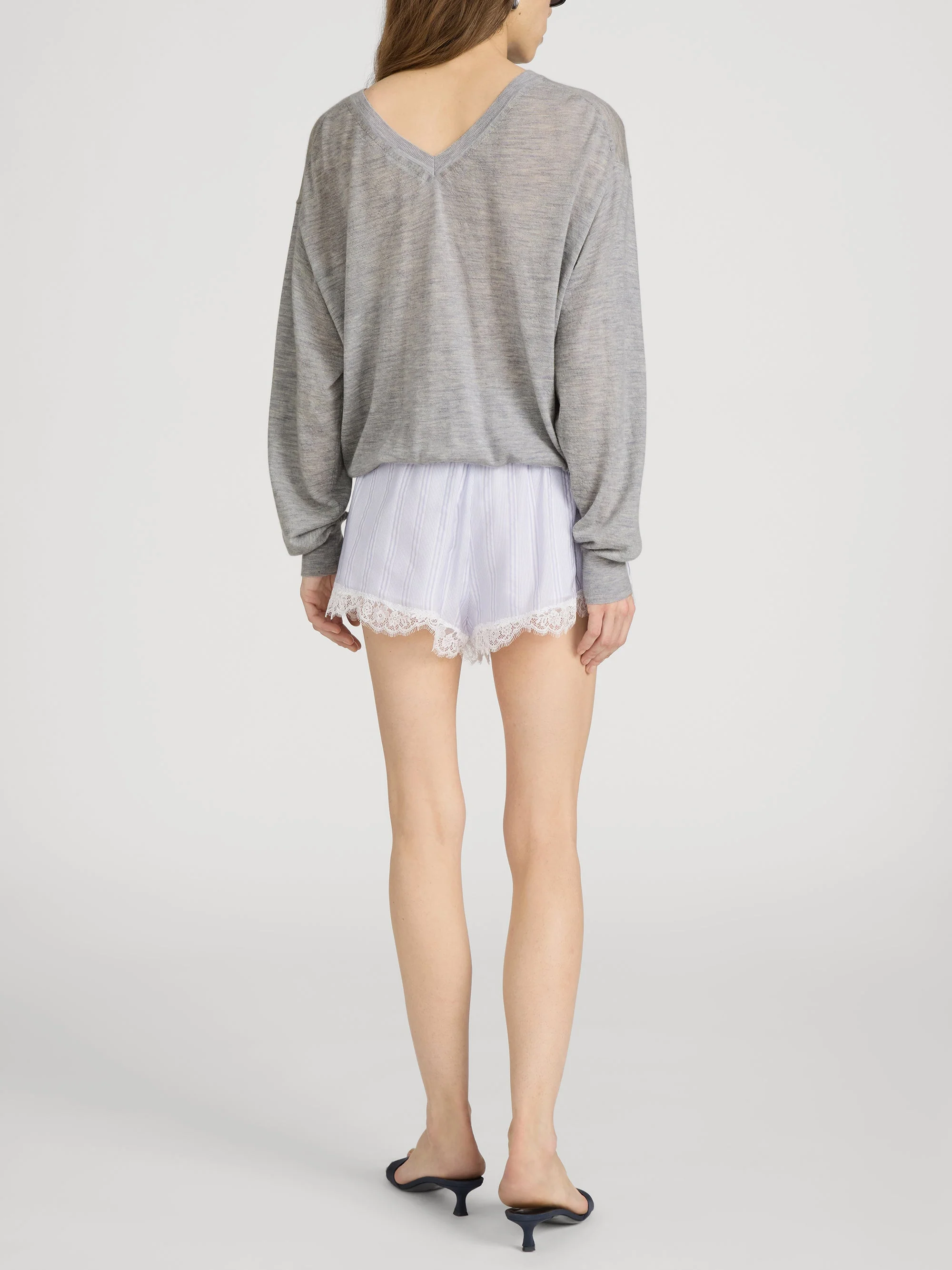 FRAME - The Stripe Lace Lounge Short - Image 6