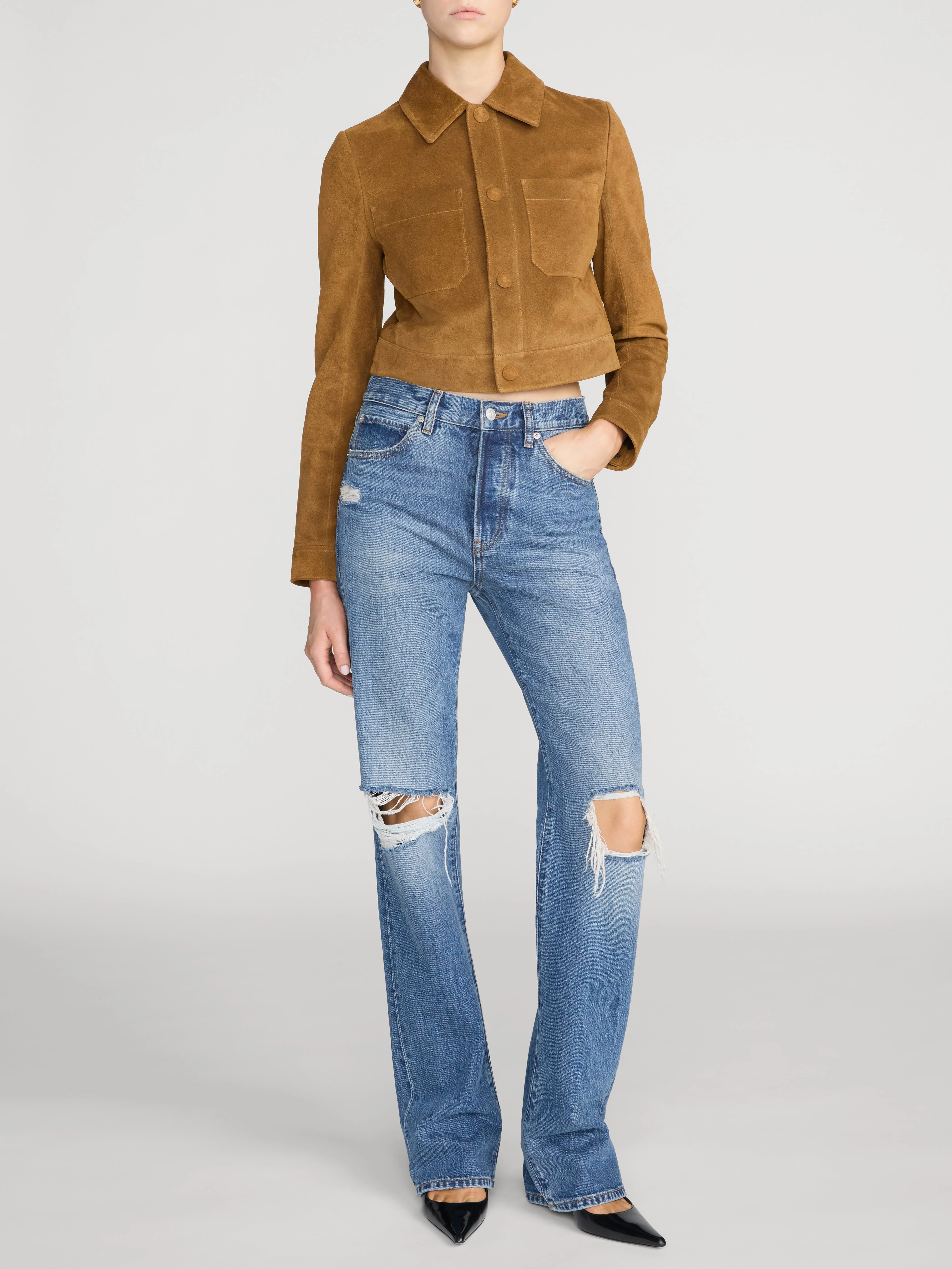 FRAME - The Suede Small Jacket - Image 2