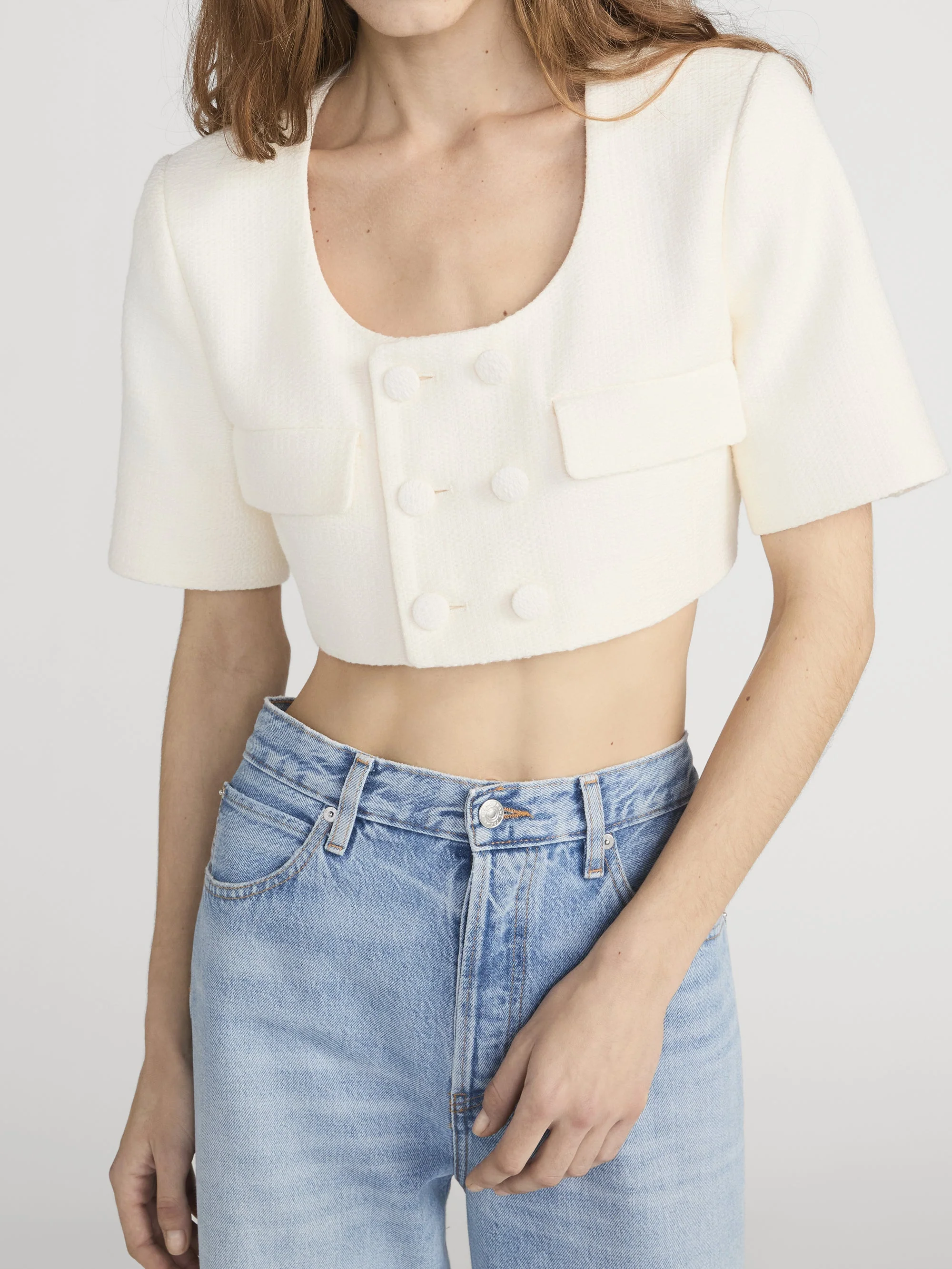 FRAME - The Tweed Cropped Jacket - Image 3
