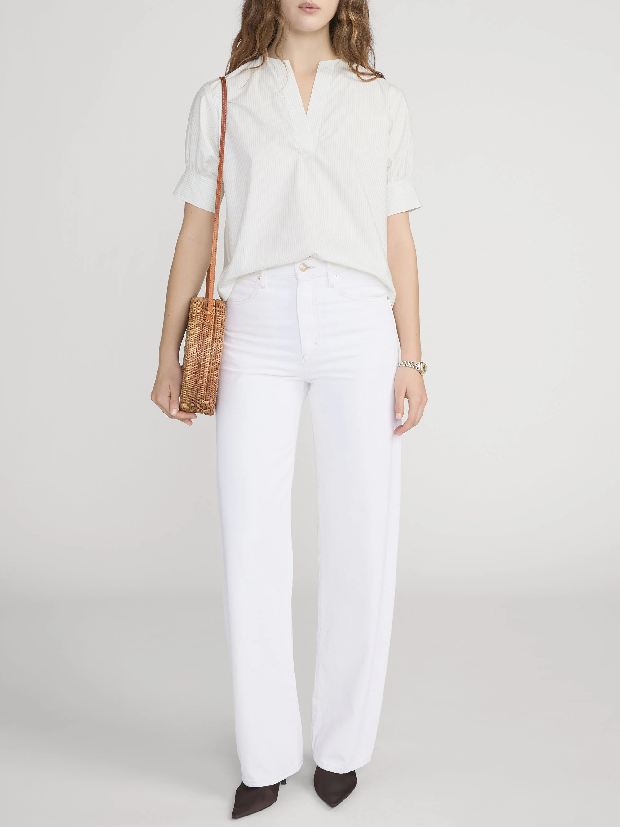 FRAME - The V - Neck Popover Top - Image 2