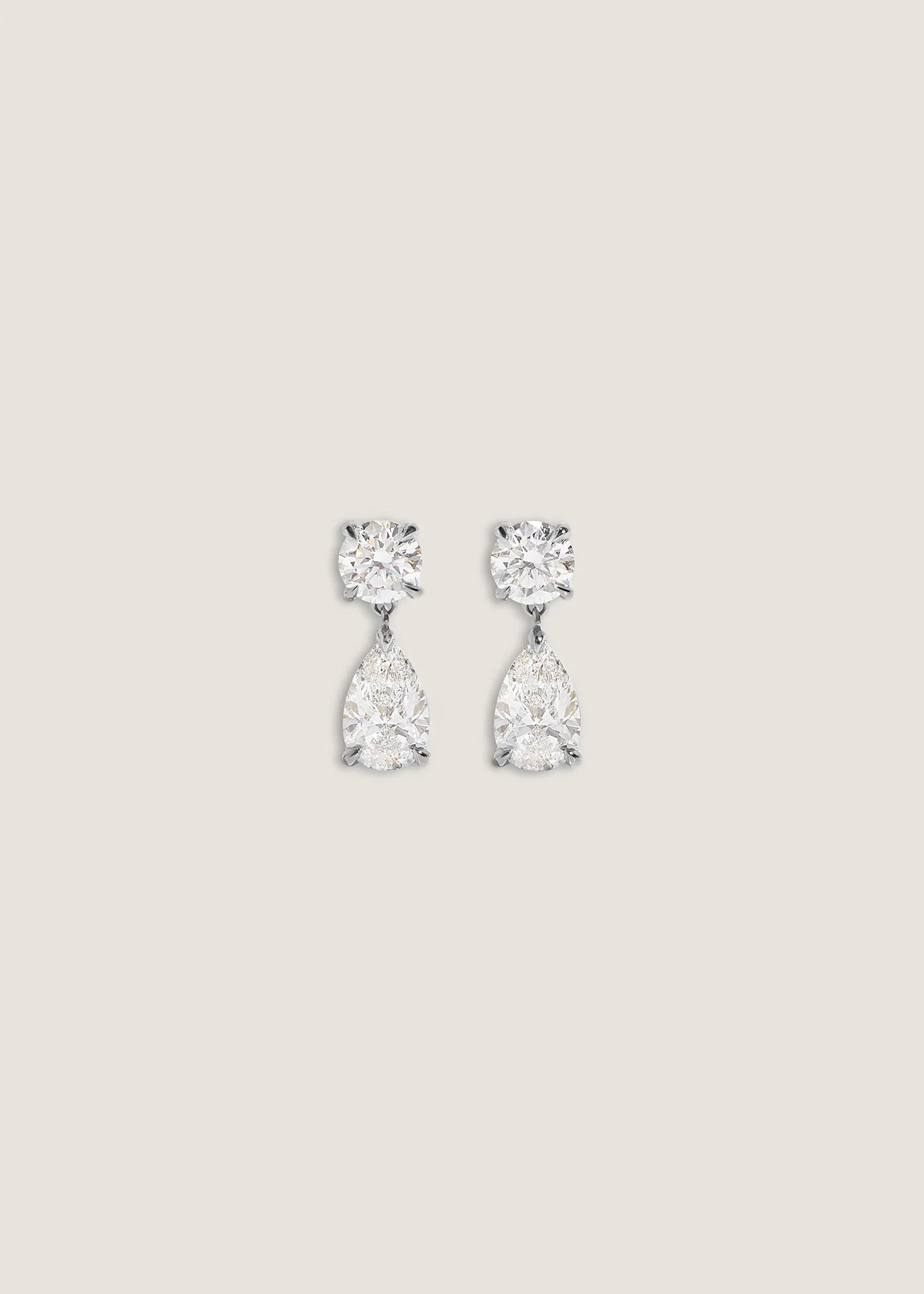 Kinn - Frankie Round & Pear 4ctw Diamond Earrings - Image 7