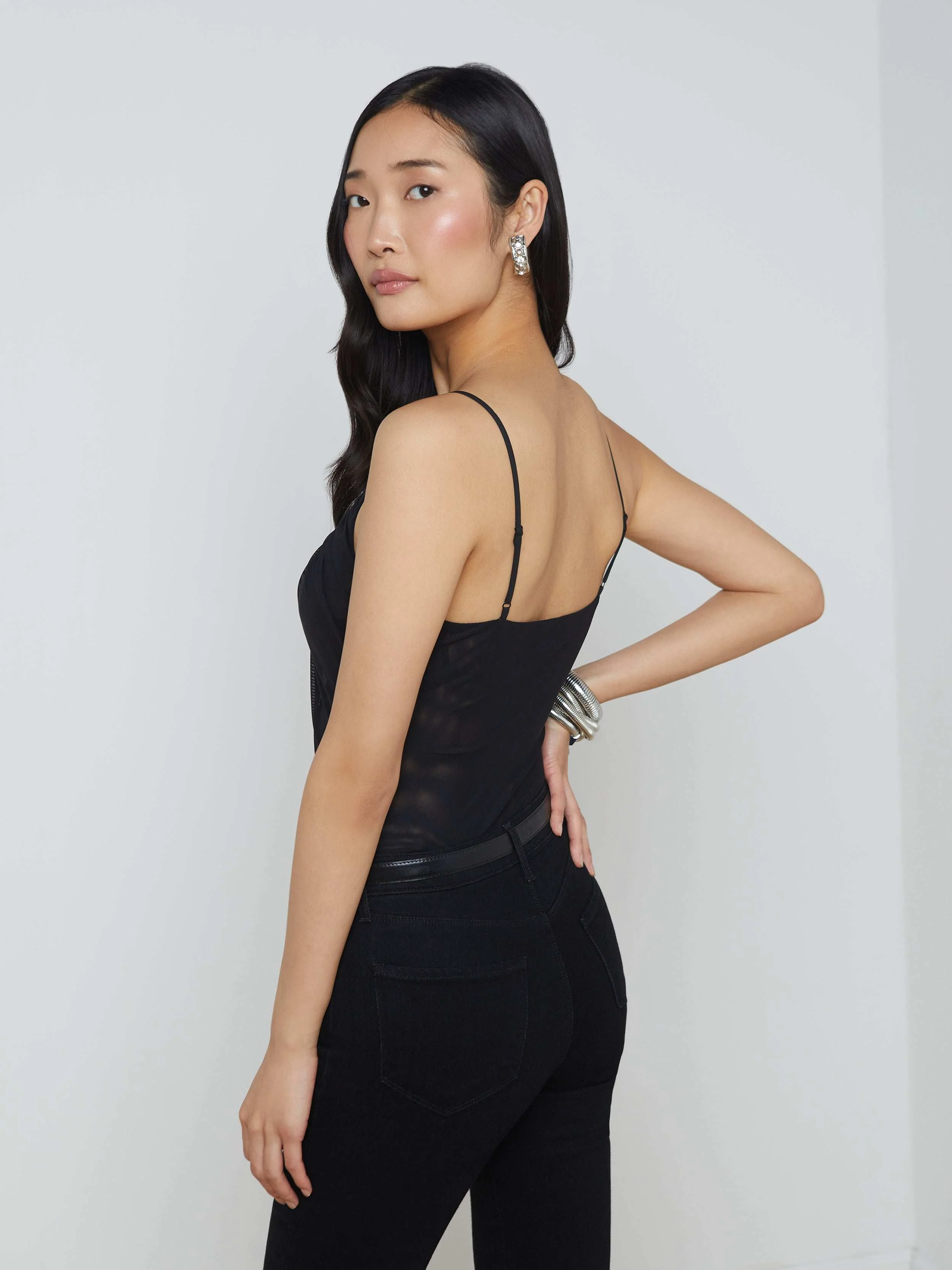 L'AGENCE - Gelina Mesh Bodysuit - Image 8
