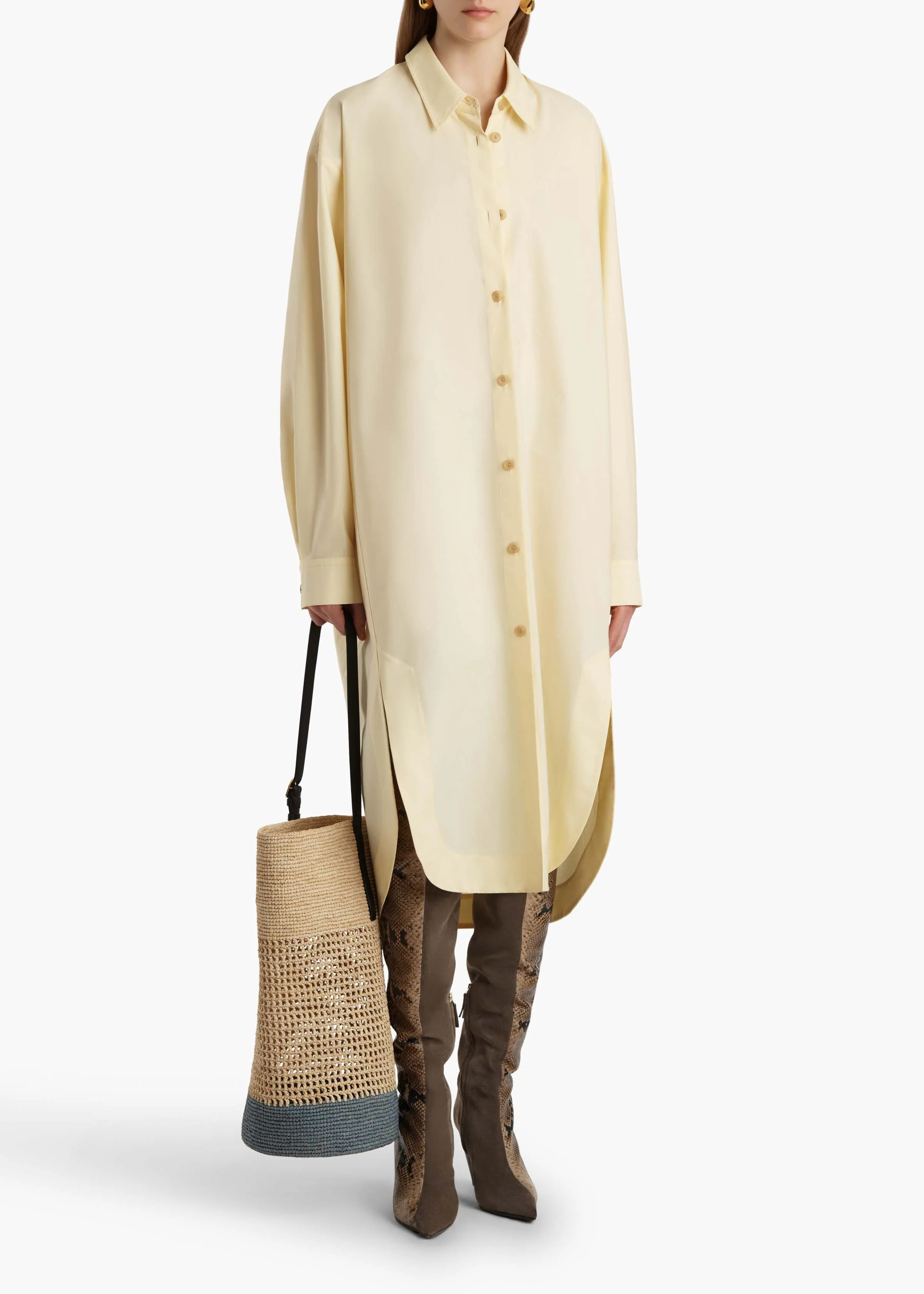 Khaite - Gloria Dress in Pale Yellow - Image 10