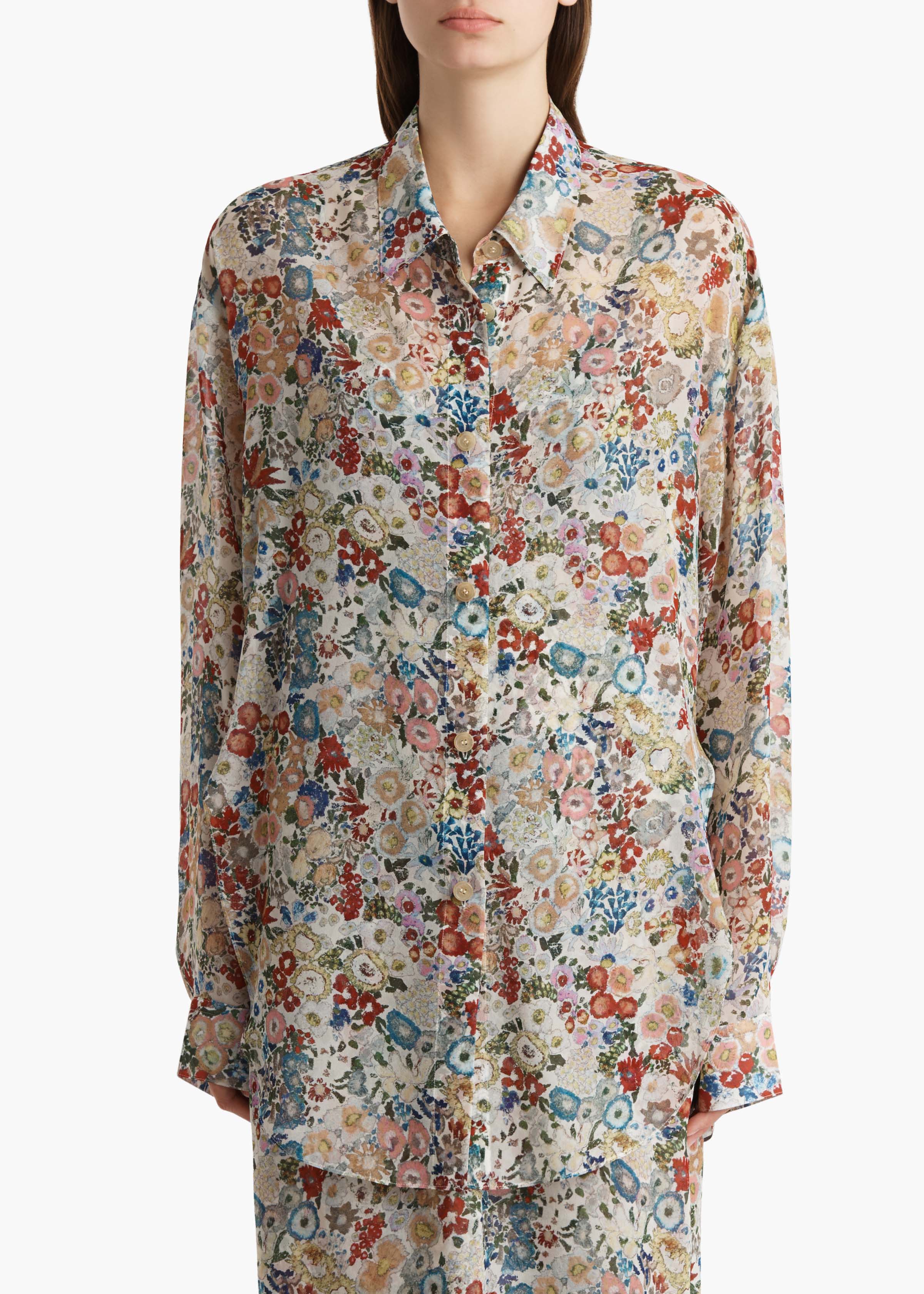 Khaite - Goya Top in Cream Multi - Image 3