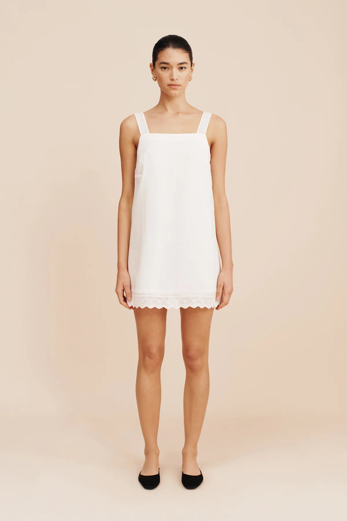 Posse - GRACE MINI DRESS - VINTAGE WHITE