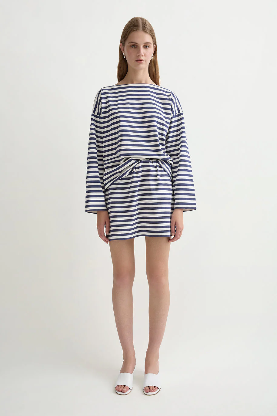 Posse - HAISLEY SKIRT - NAVY STRIPE - Image 6
