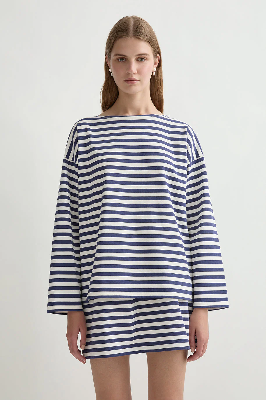 Posse - HAISLEY SKIRT - NAVY STRIPE - Image 8