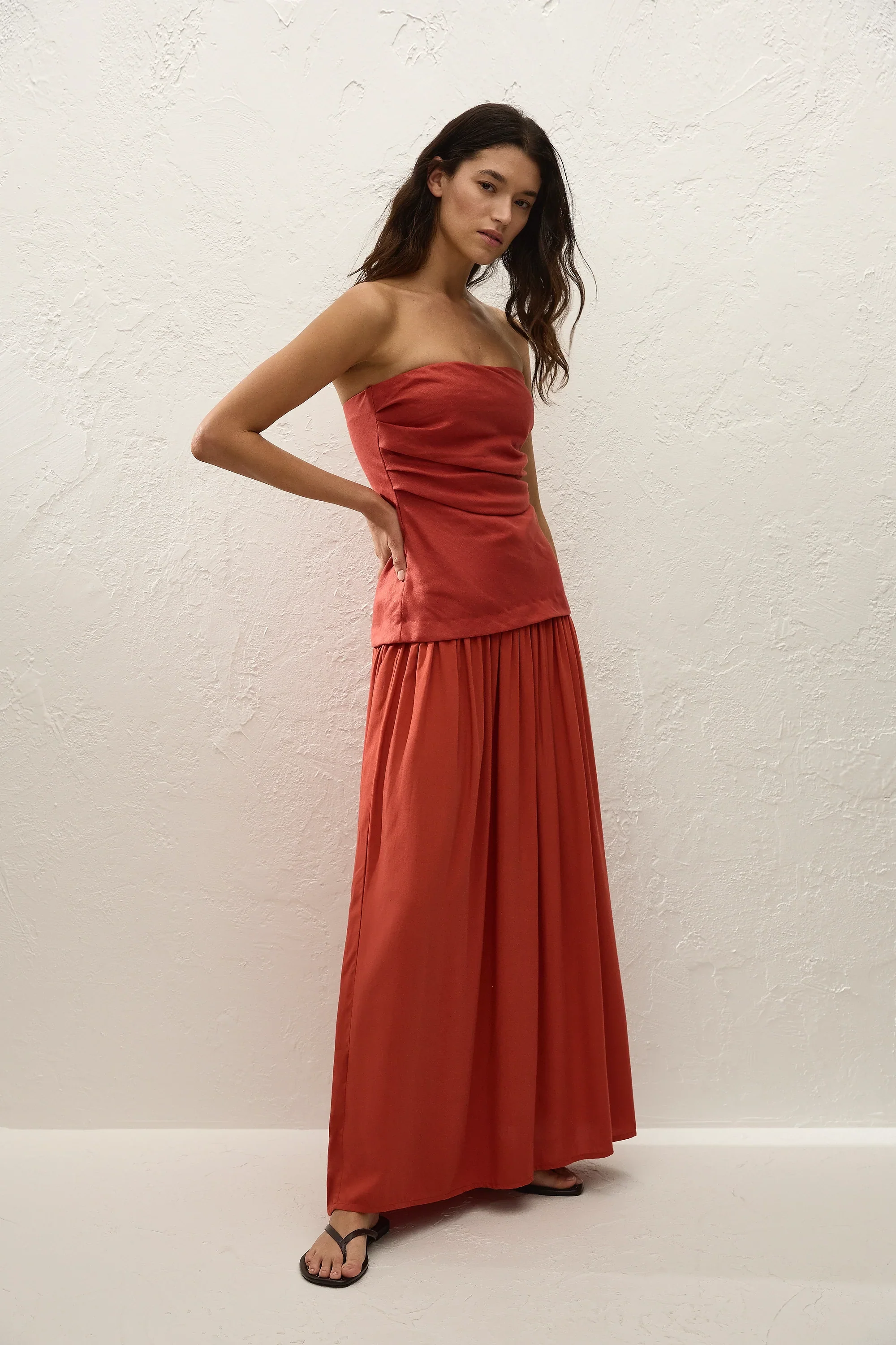 Faithfull - Hedy Maxi Dress Dusty Tomato - Image 3