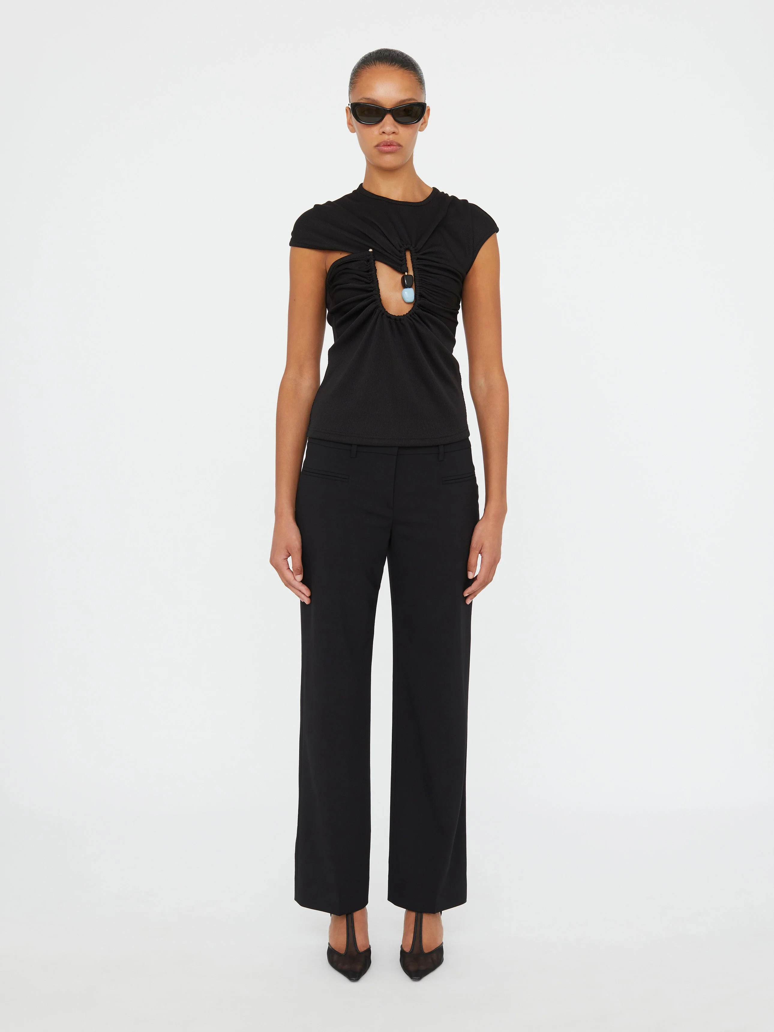Christopher Esber - Helix Crystal Ribbed Tee - Image 2