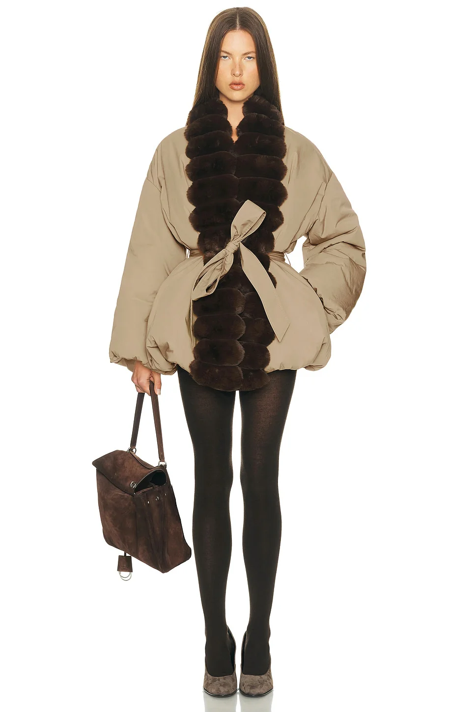Helsa - Bubble Puffer With Faux Fur - Image 4