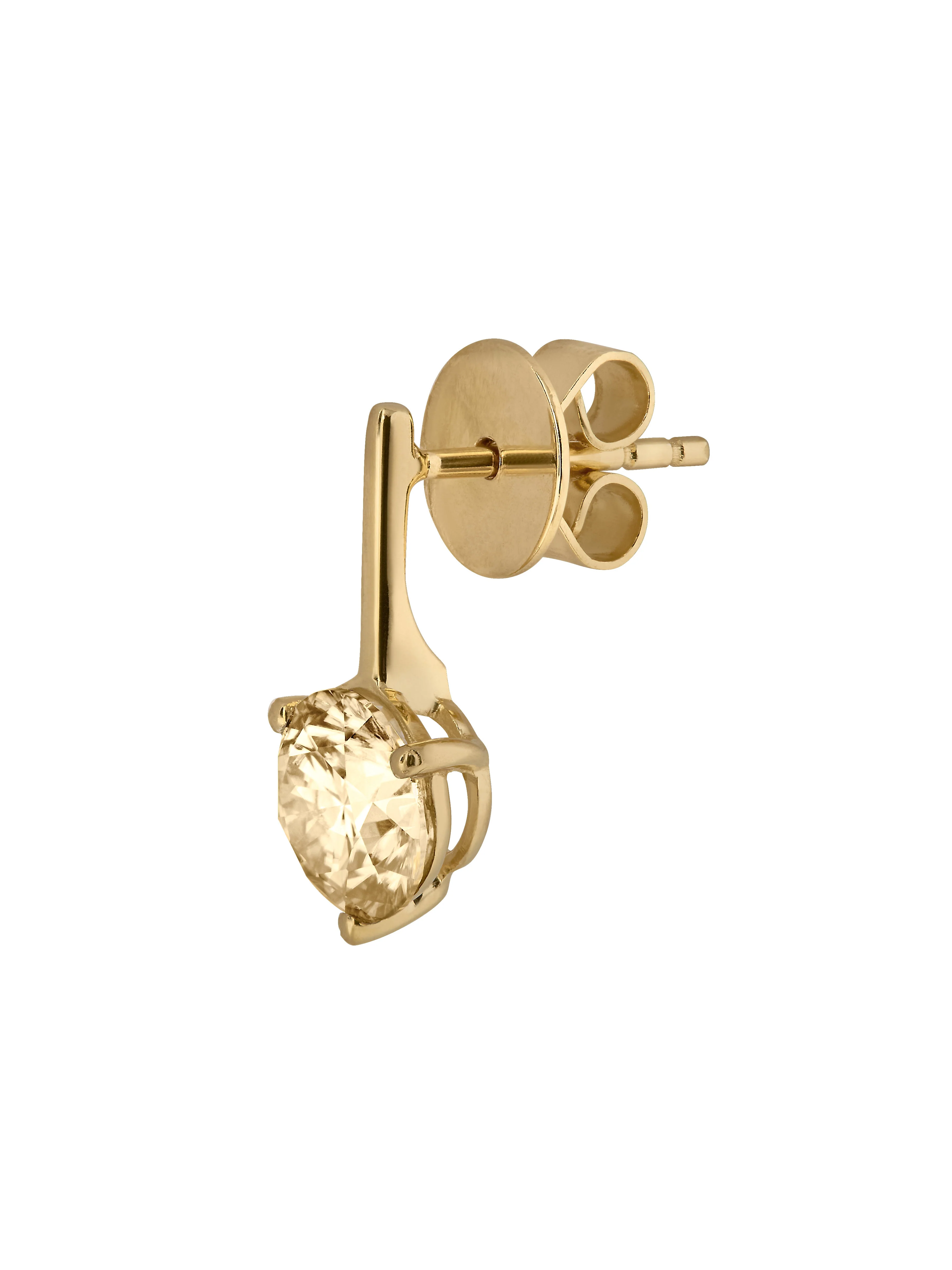 Dorsey - HENDRY BAR STUD EARRING IN HONEY MOISSANITE - Image 2